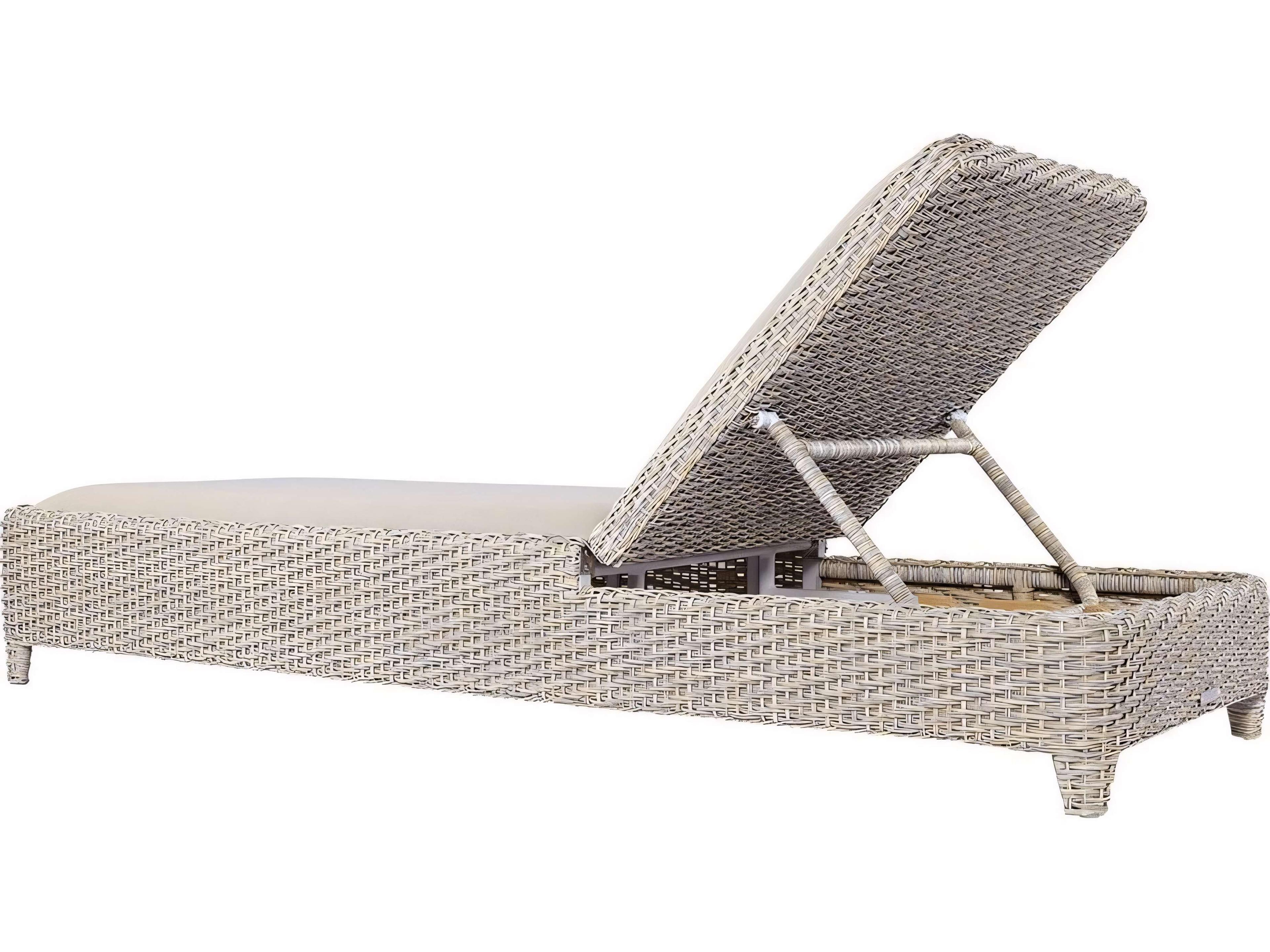 Kingsley Bate Biscayne Wicker Sling Adjustable Chaise Lounge
