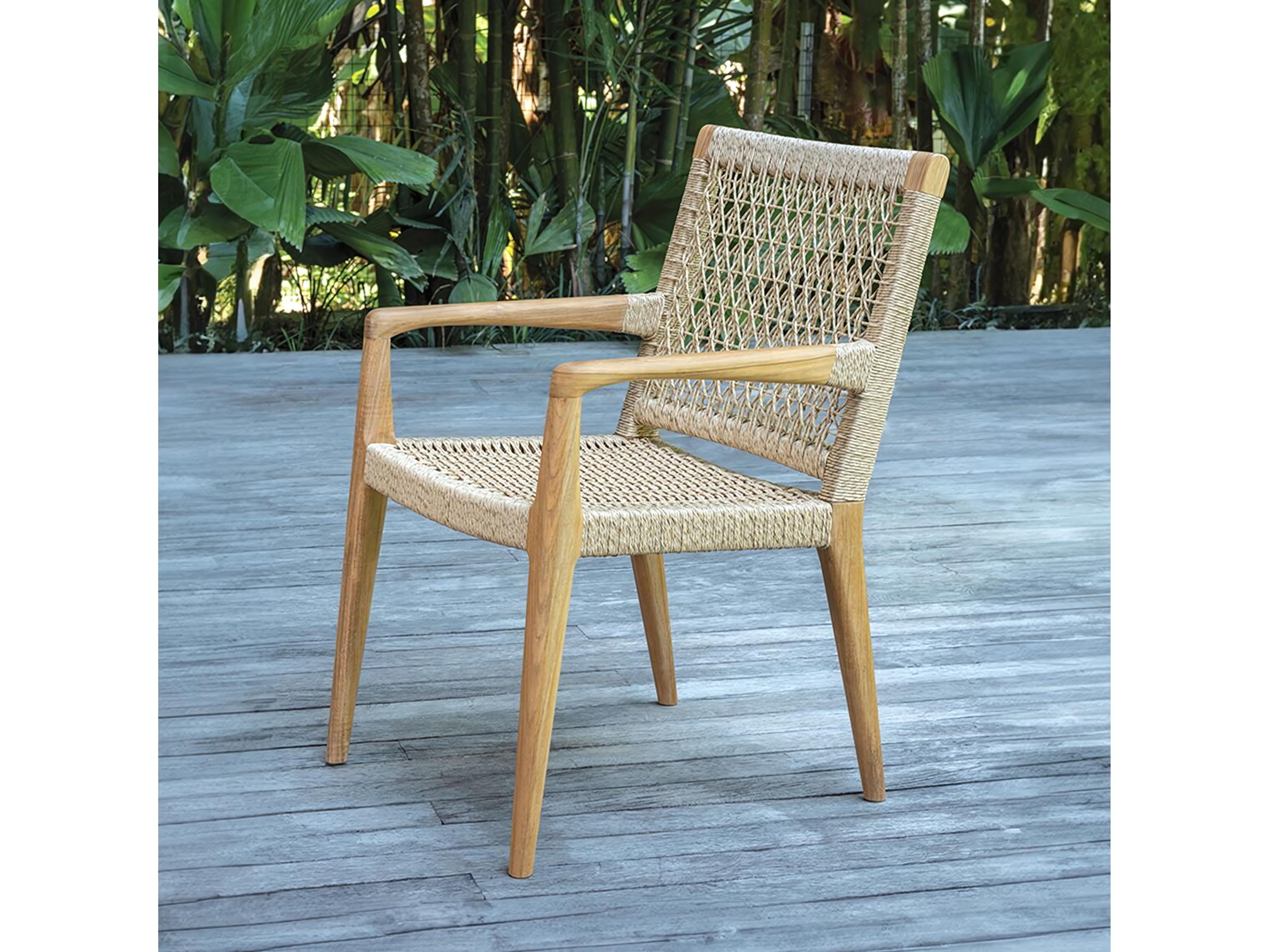 Kingsley Bate Special Order Barcelona Teak Cushion Dining Arm Chair