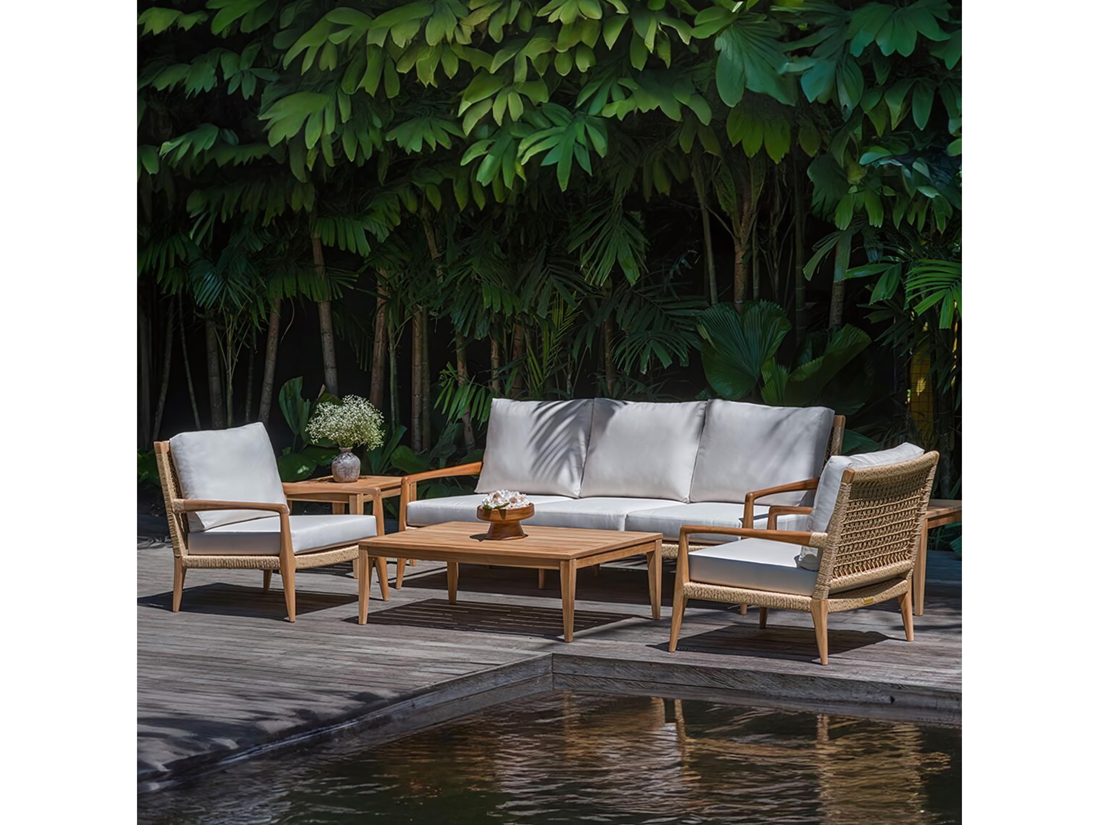 Kingsley Bate Barcelona Teak Cushion Sofa