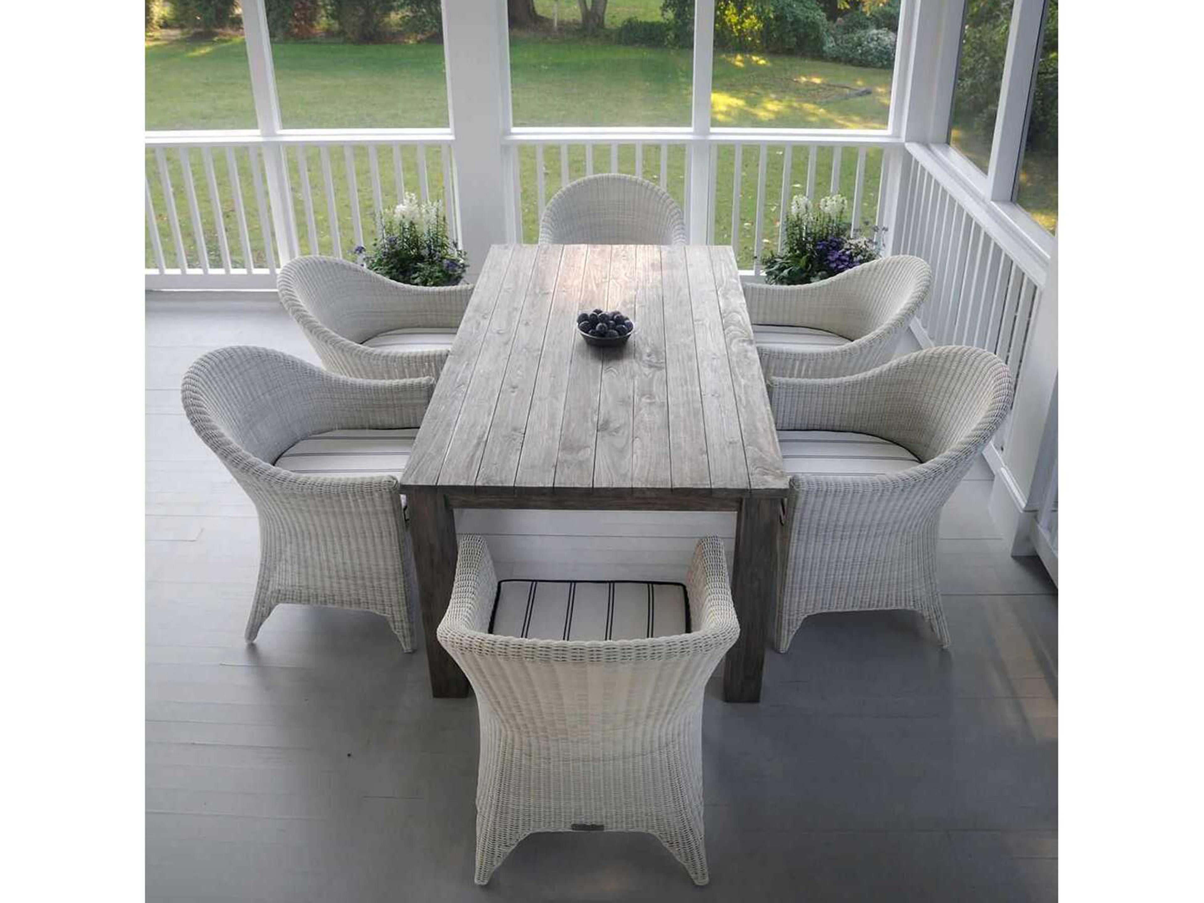 Kingsley Bate Cape Cod Wicker Cushion Dining Chair