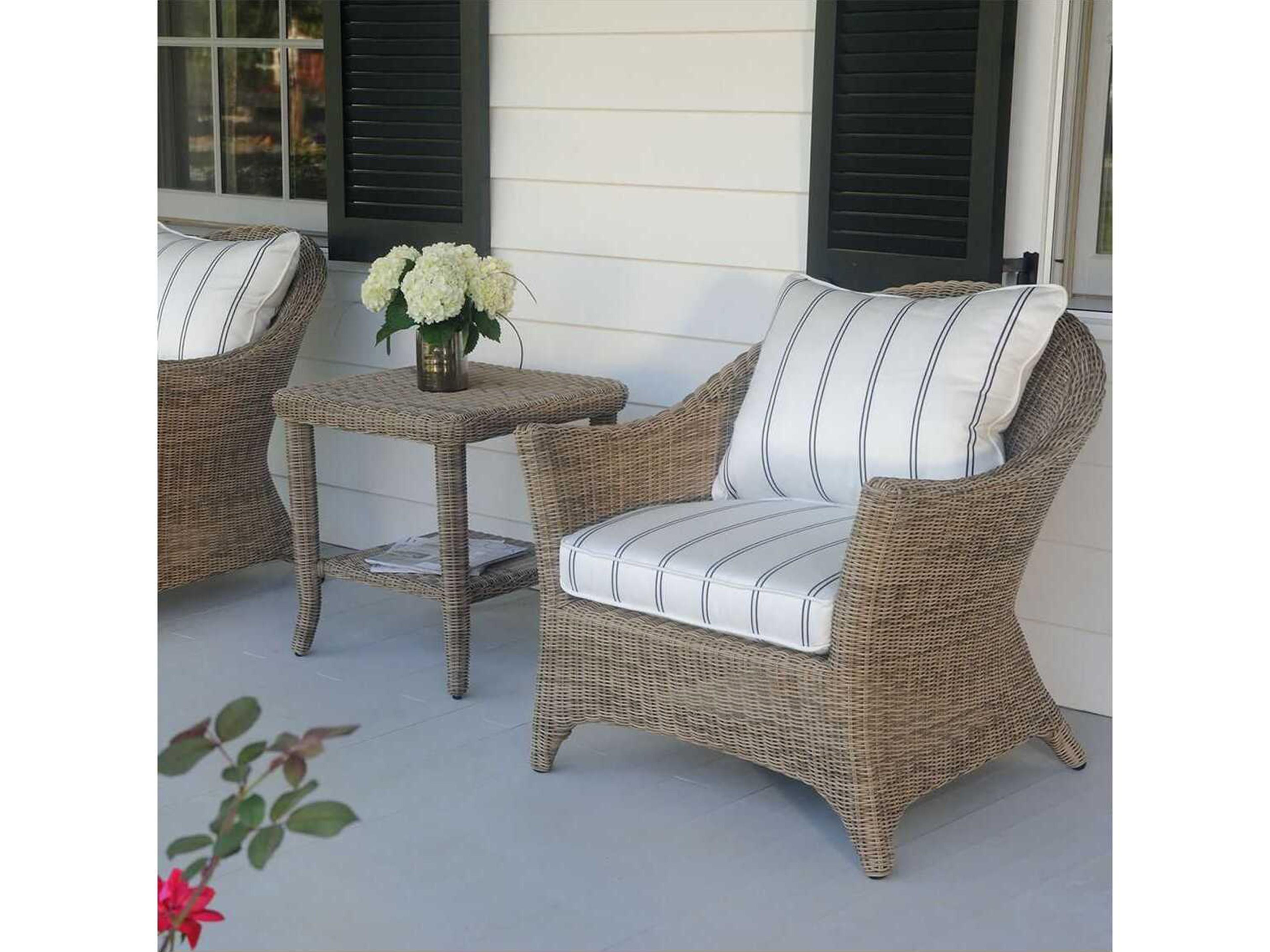 Kingsley Bate Cape Cod Wicker 23" Wide Square End Table