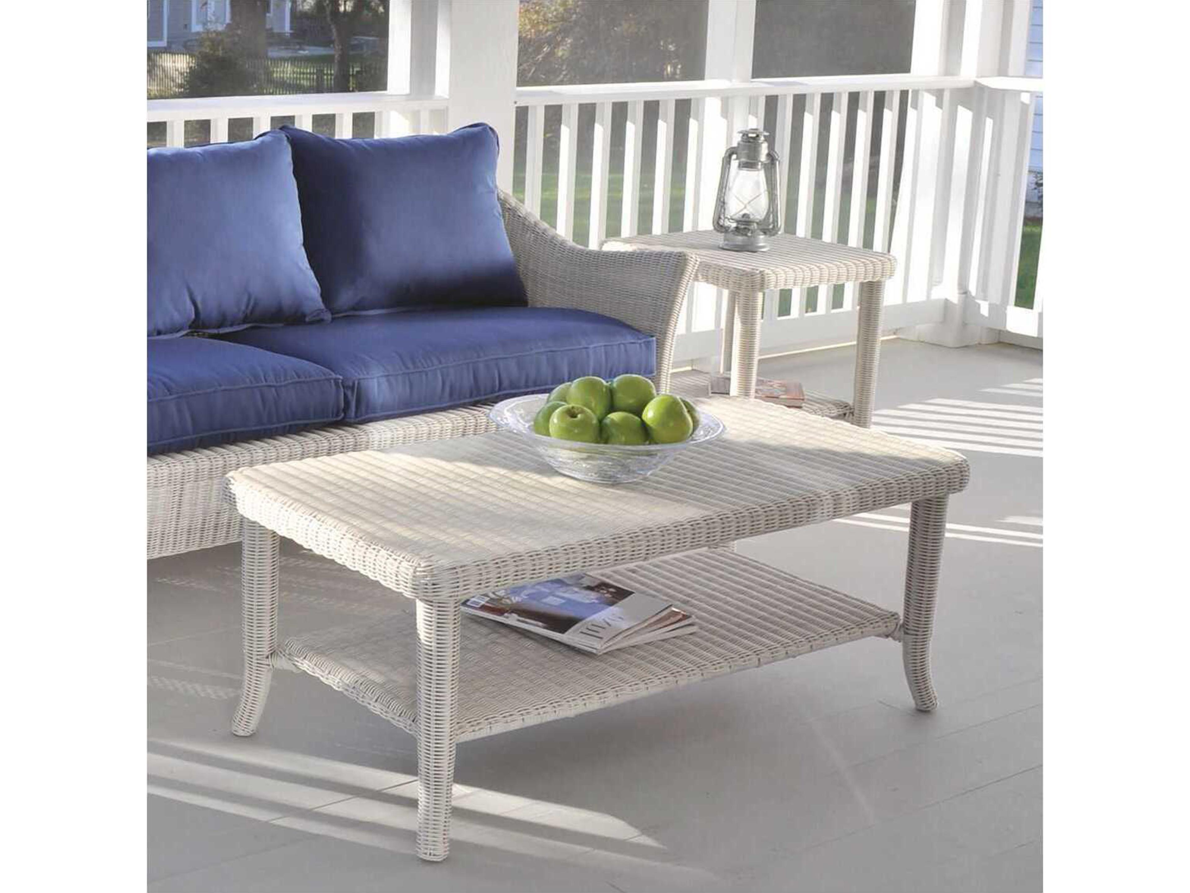 Kingsley Bate Special Order Cape Cod Wicker 23" Wide Square End Table