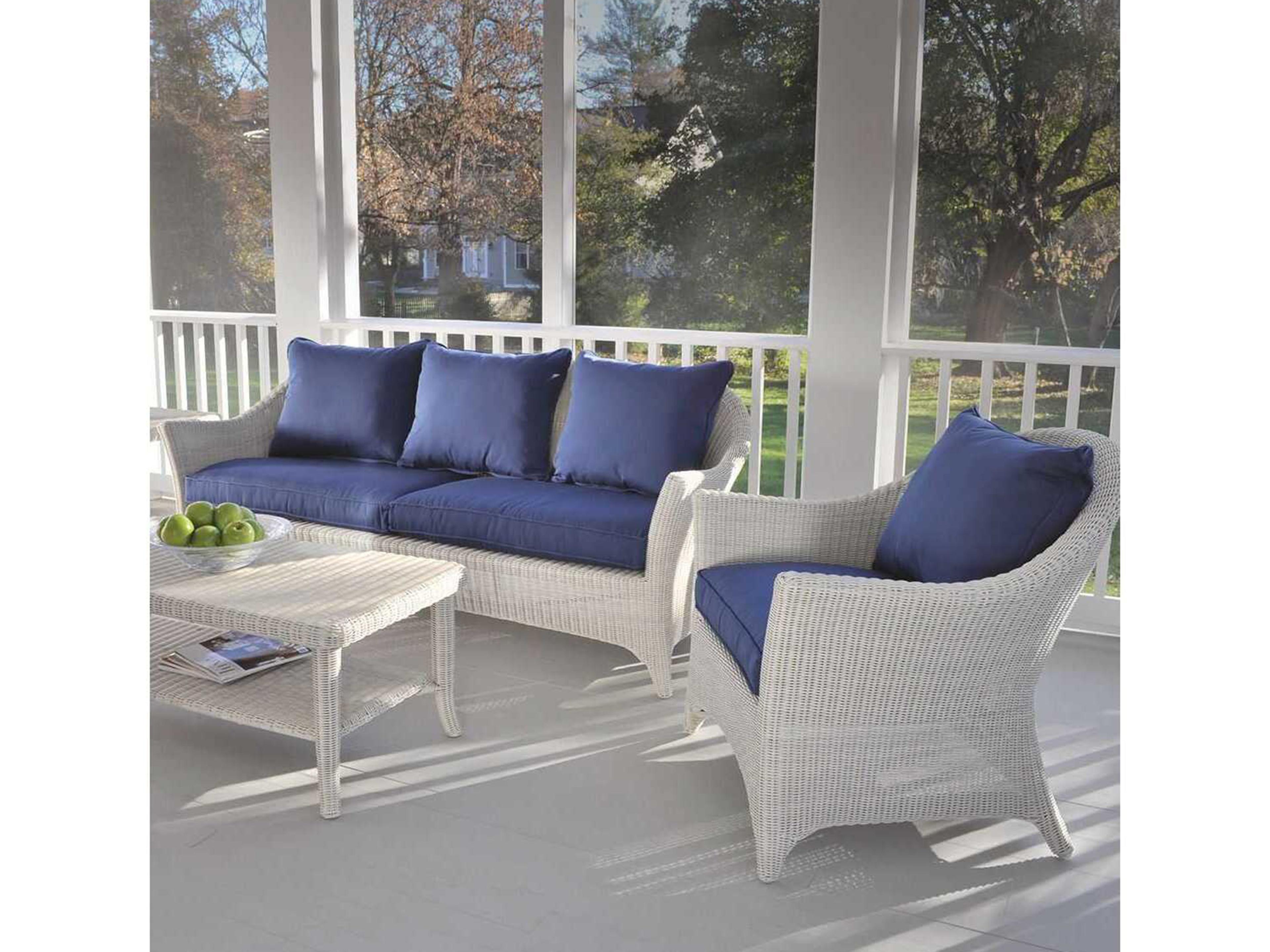 Kingsley Bate Special Order Cape Cod Wicker Cushion Lounge Chair