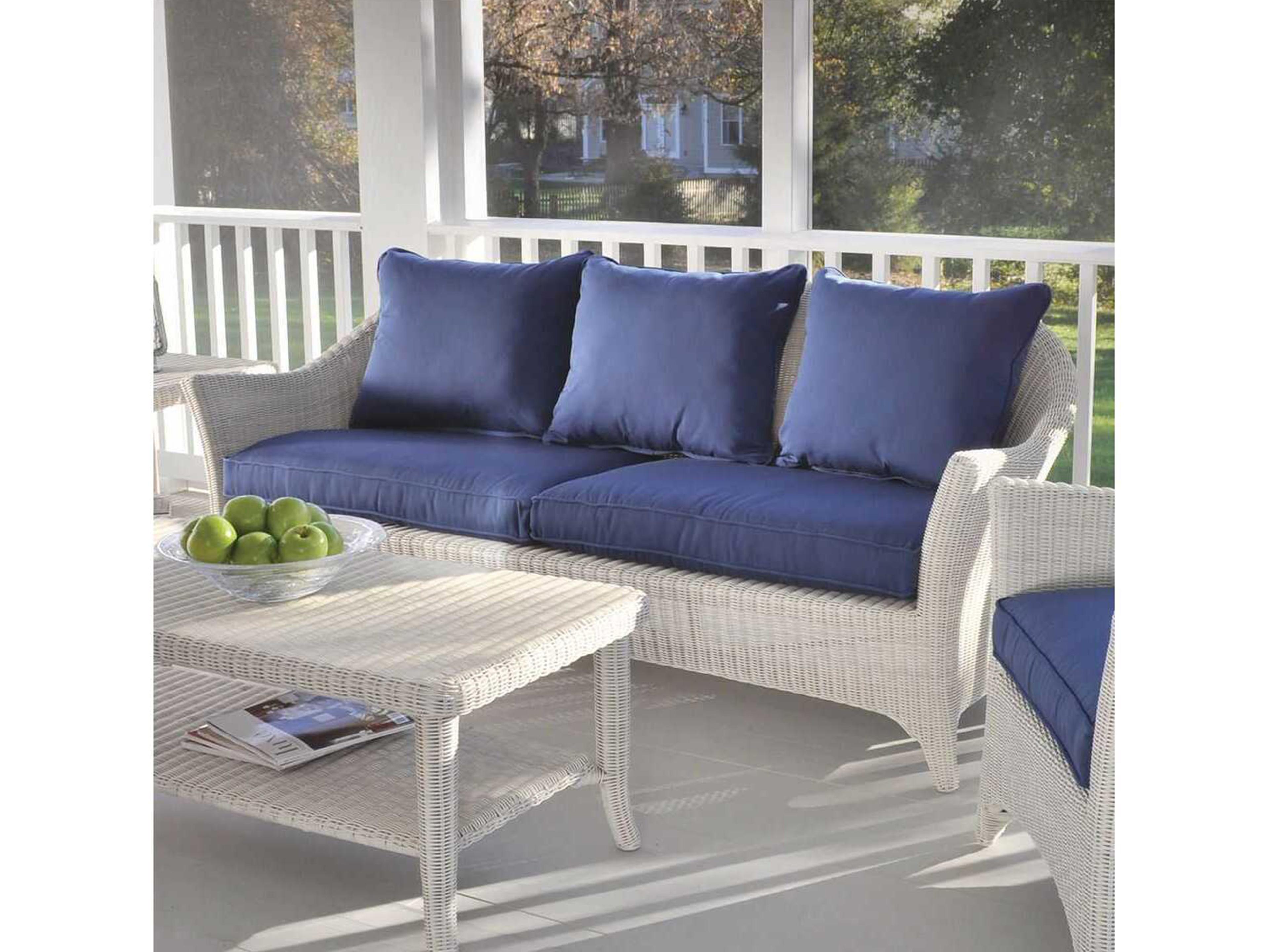 Kingsley Bate Special Order Cape Cod Wicker Cushion Sofa