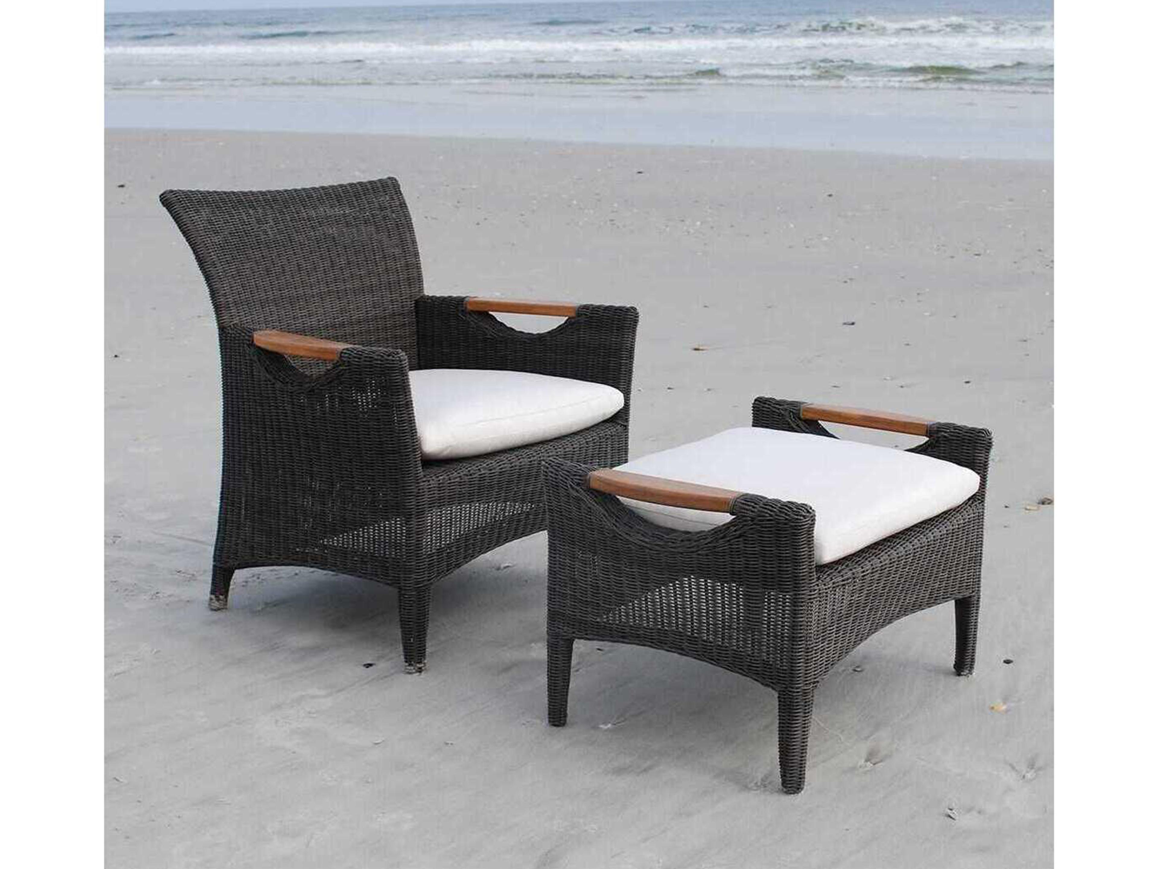 Kingsley Bate Special Order Culebra Wicker Cushion Ottoman