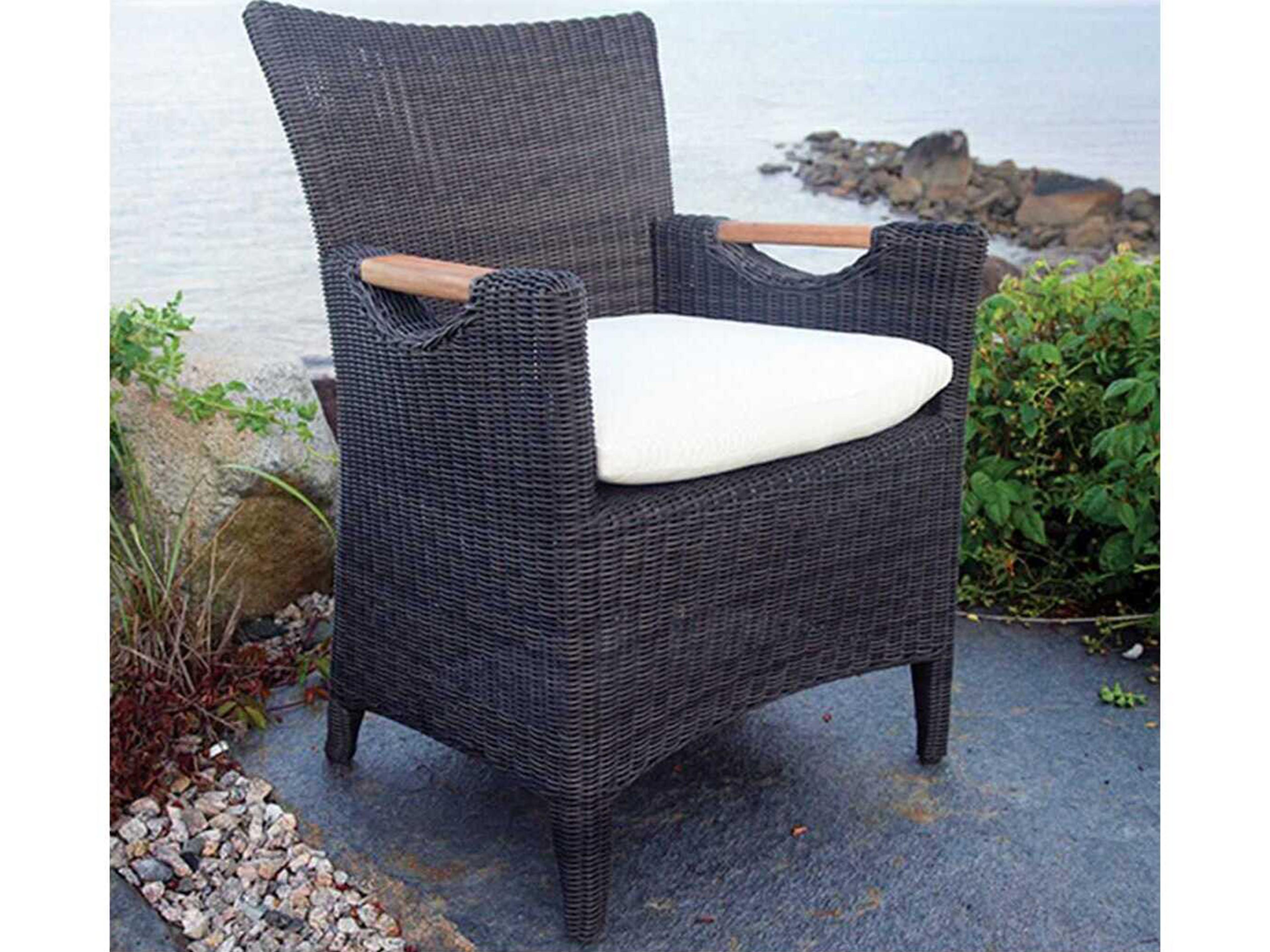 Kingsley Bate Special Order Culebra Wicker Cushion Dining Arm Chair