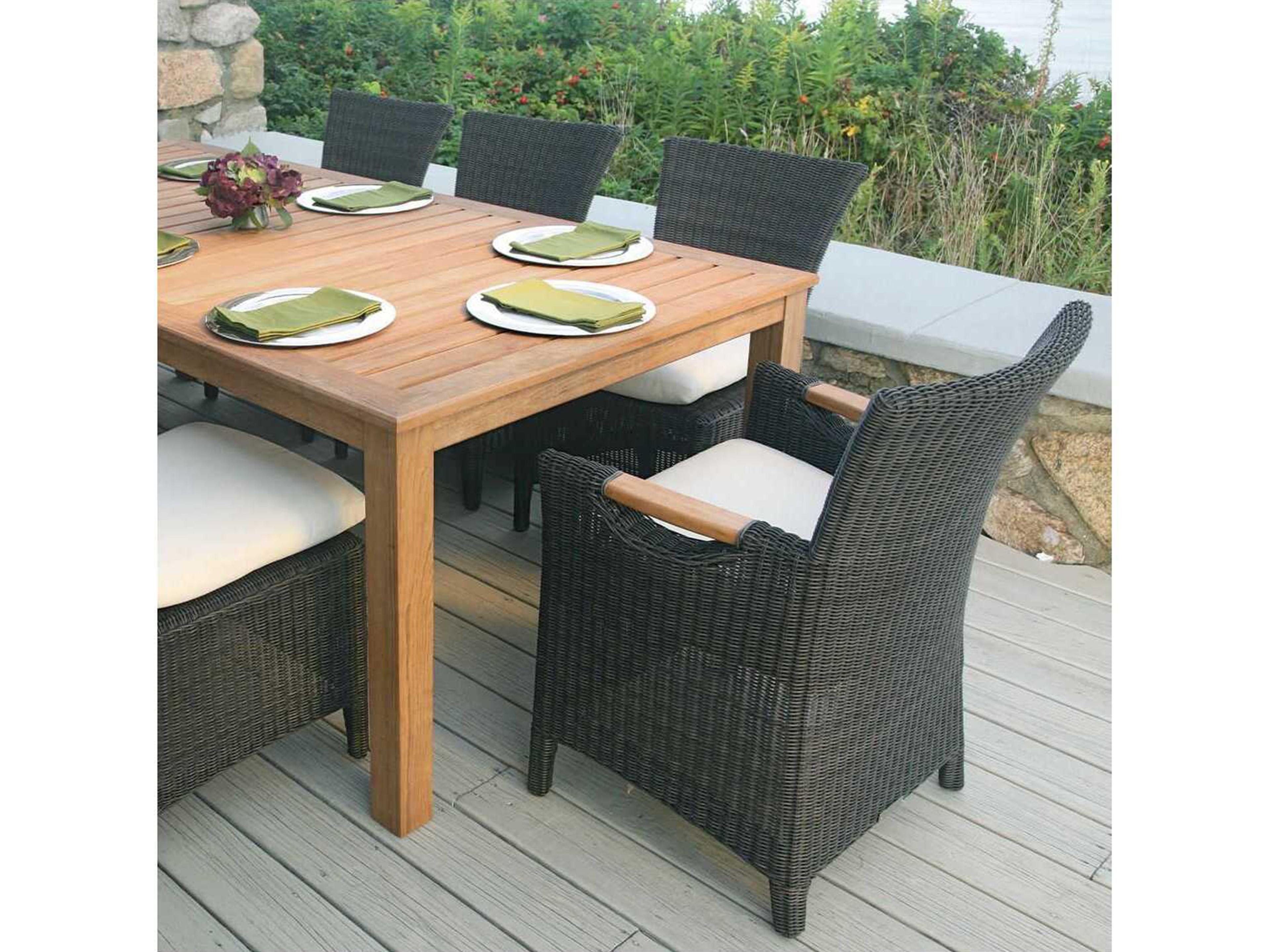 Kingsley Bate Special Order Culebra Wicker Cushion Dining Arm Chair