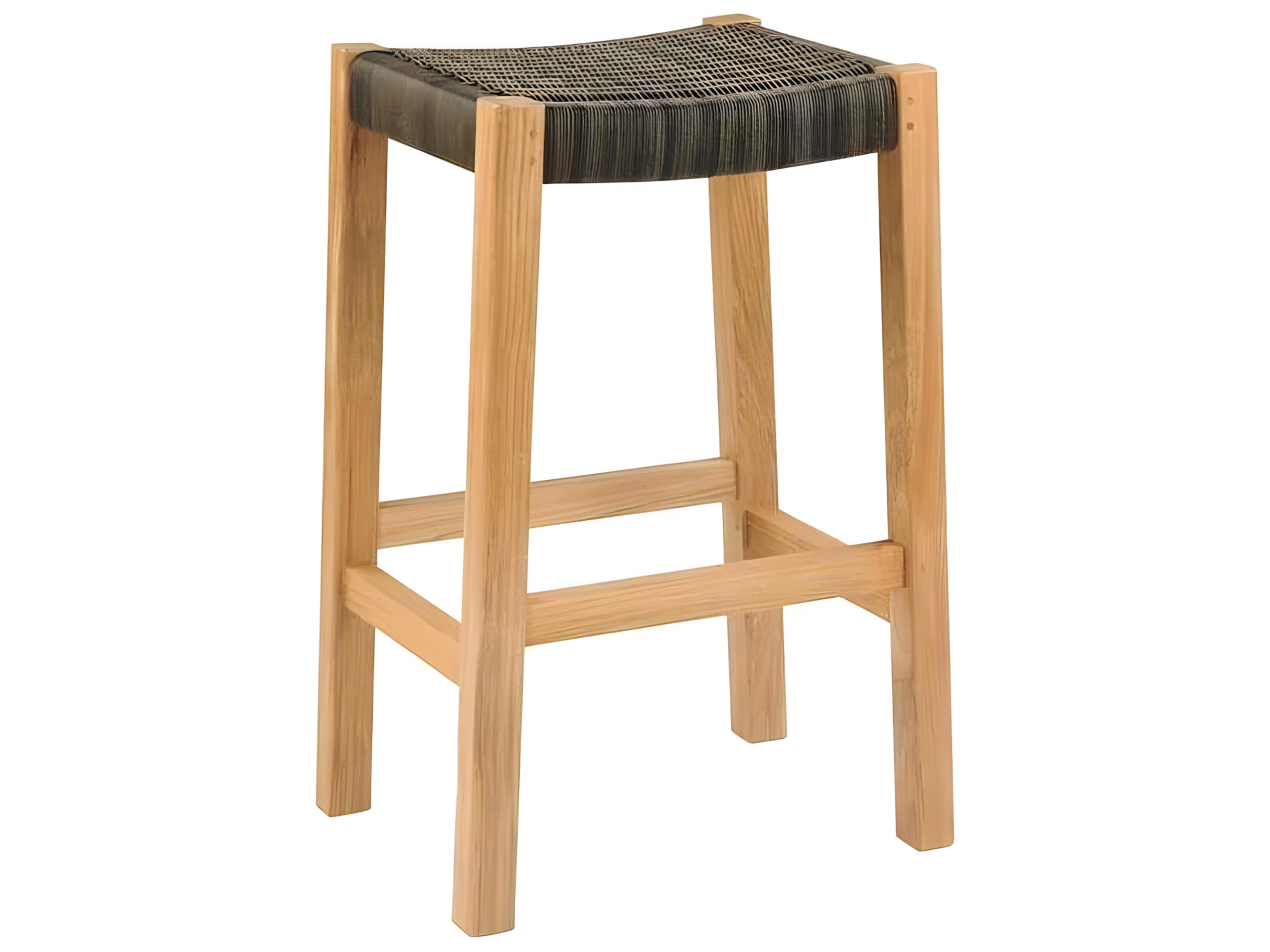 Special Order Culebra Teak Wicker Bar Stool