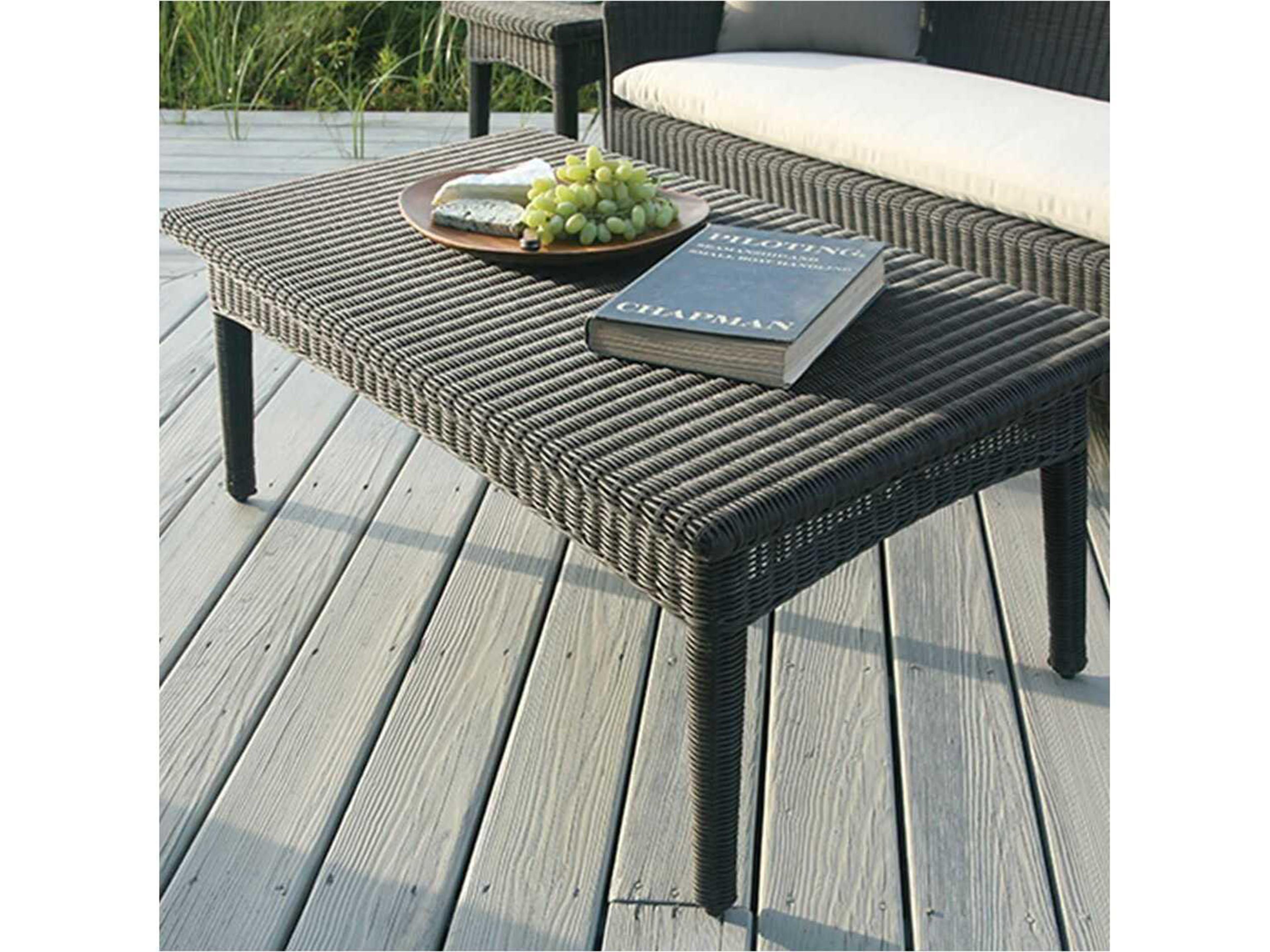 Kingsley Bate Special Order Culebra Wicker 45"W x 25.5"D Rectangular Coffee Table