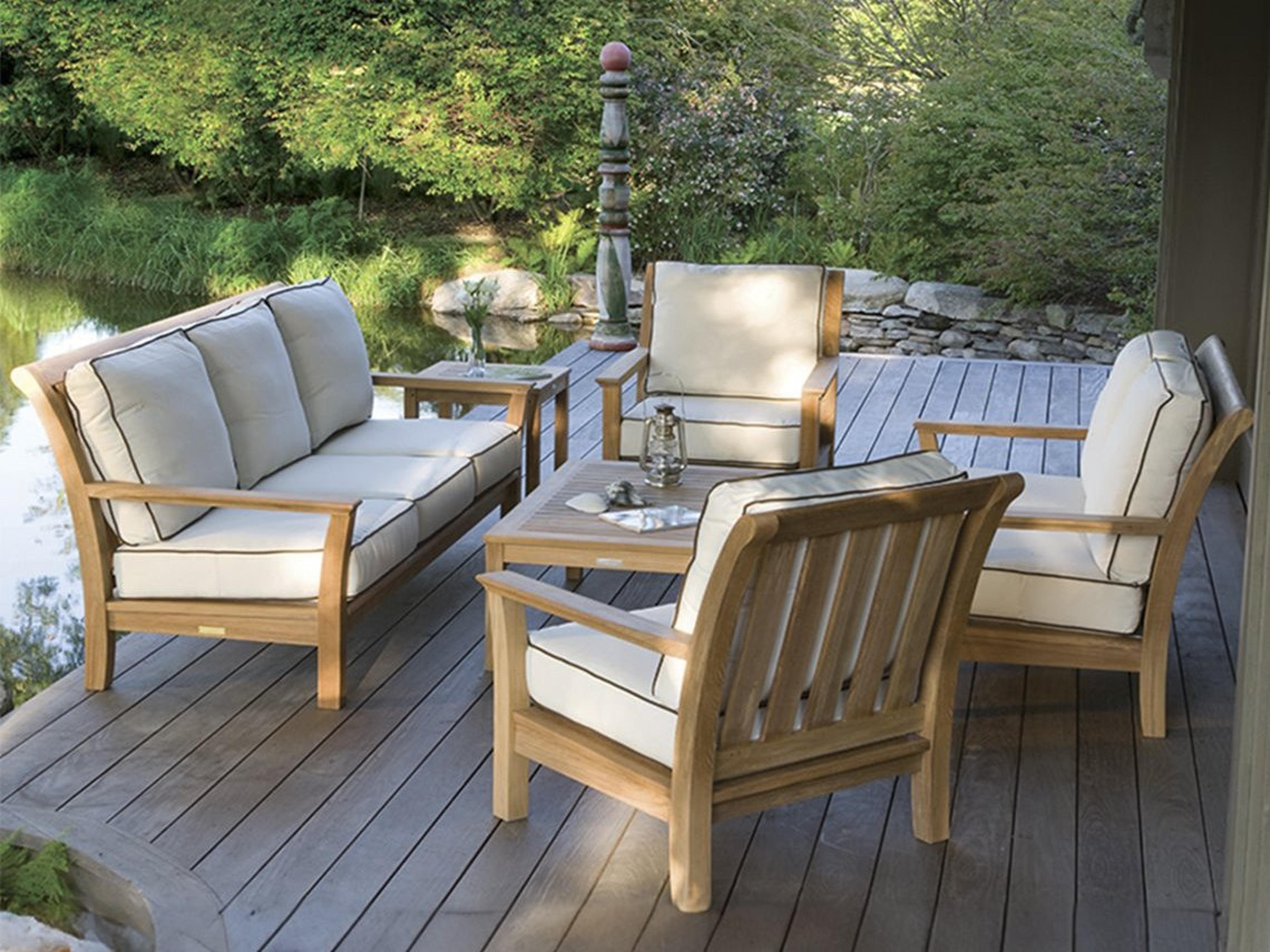 Kingsley Bate Chelsea Teak Cushion Lounge Set