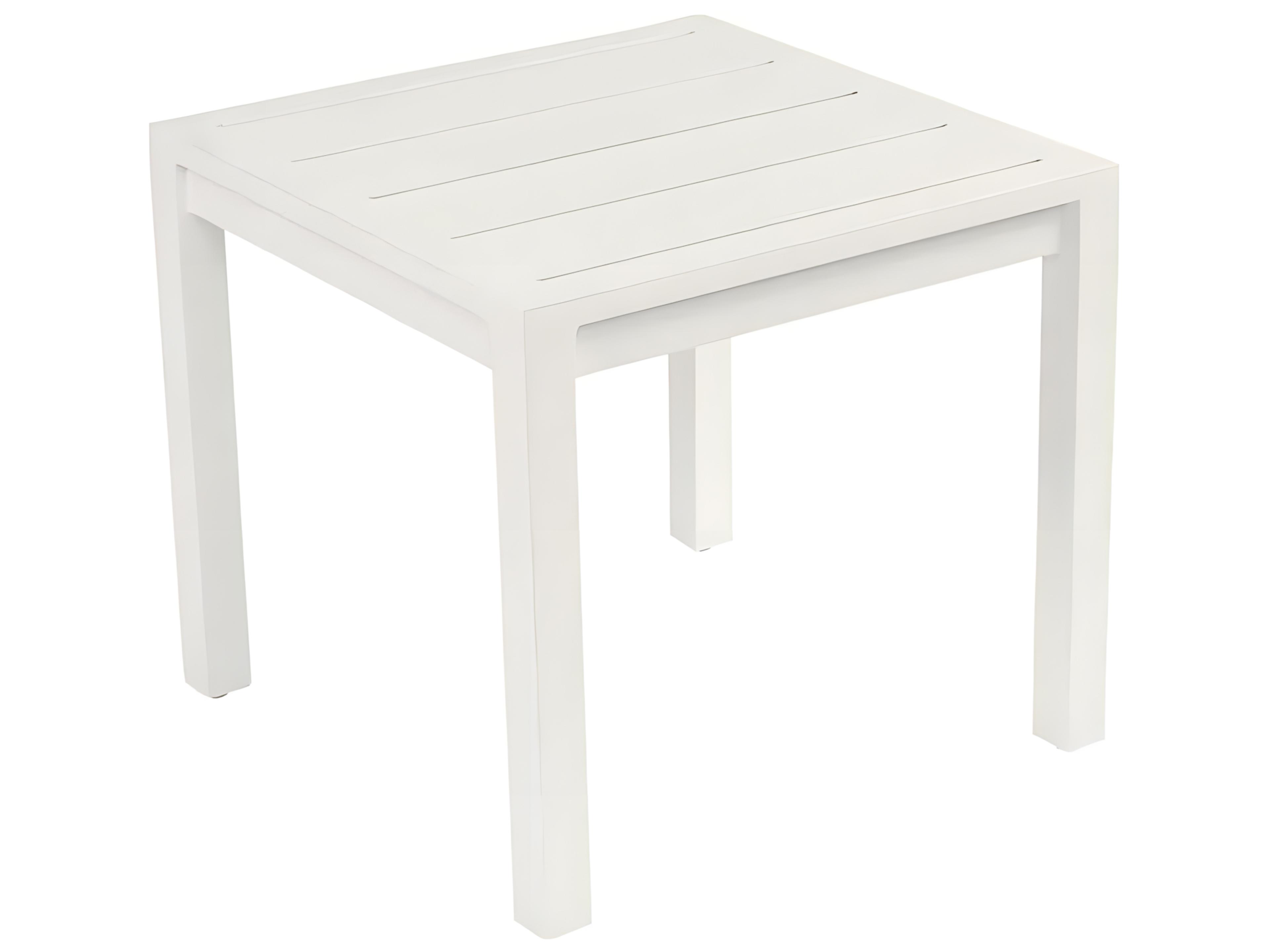 Catherine Aluminum 20-Inch Side Table White