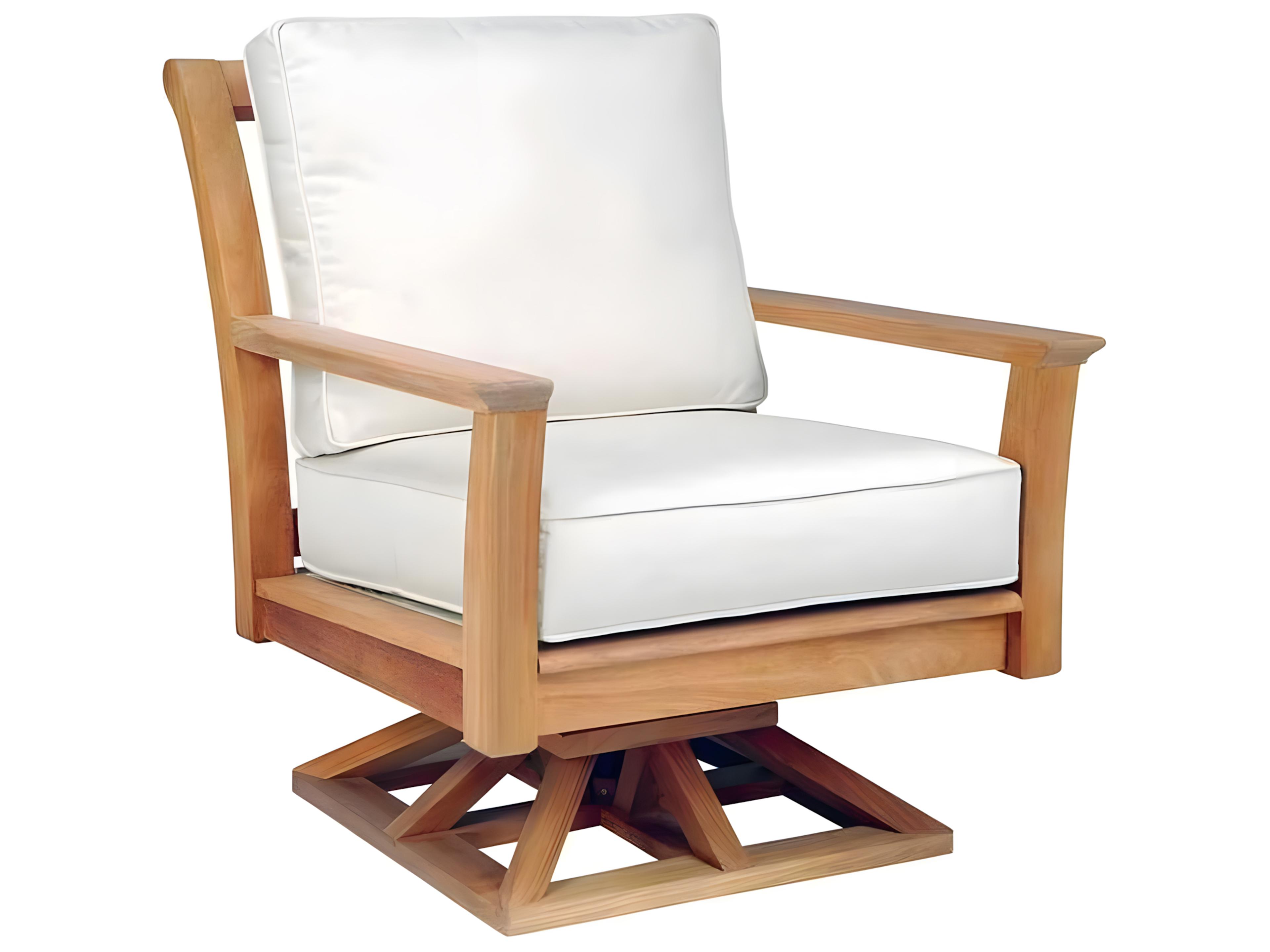 Chelsea Teak Cushion Swivel Rocker Lounge Chair