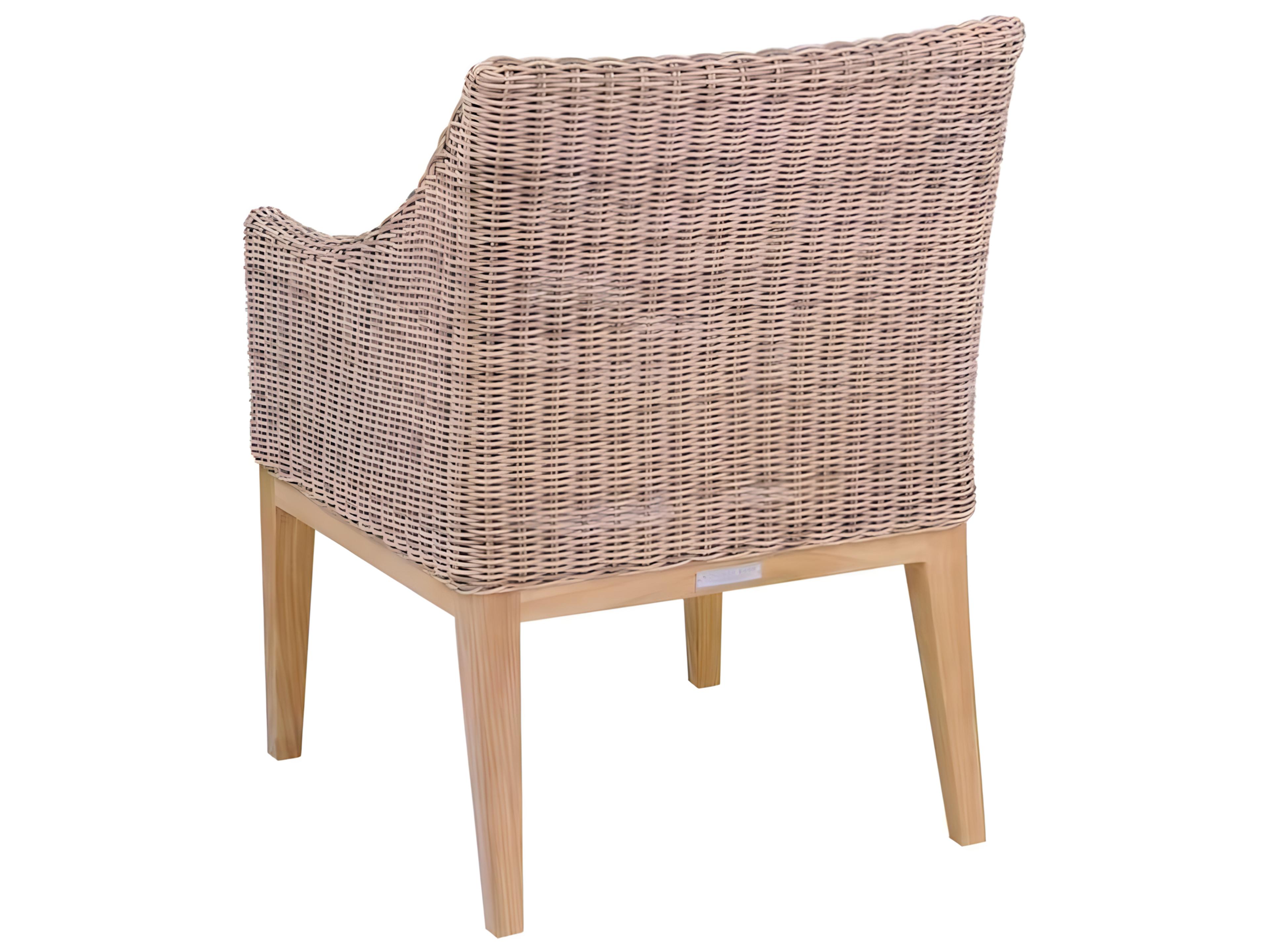 Kingsley Bate Frances Teak Cushion Dining Arm Chair