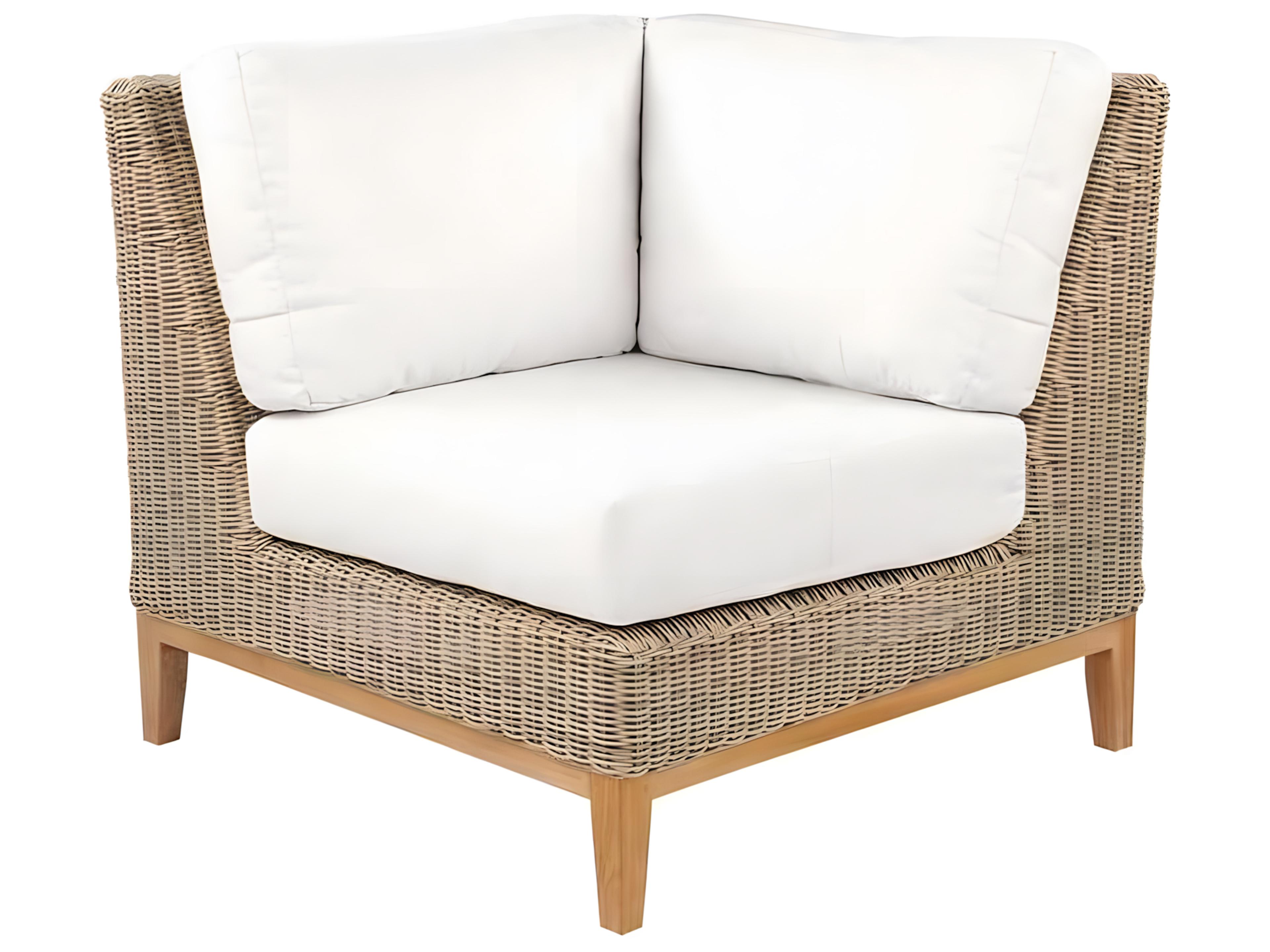 Special Order Frances Teak Cushion Corner Lounge Chair
