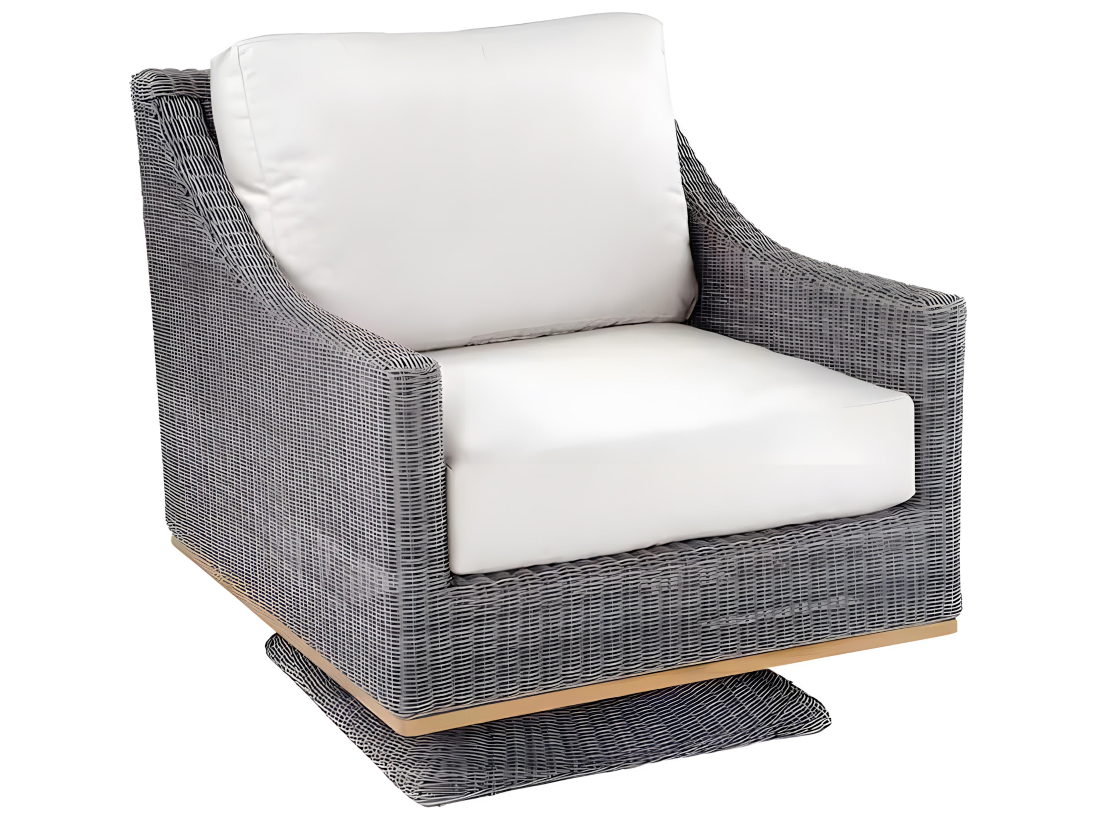 Kingsley Bate Special Order Frances Teak Cushion Swivel Rocker Lounge Chair