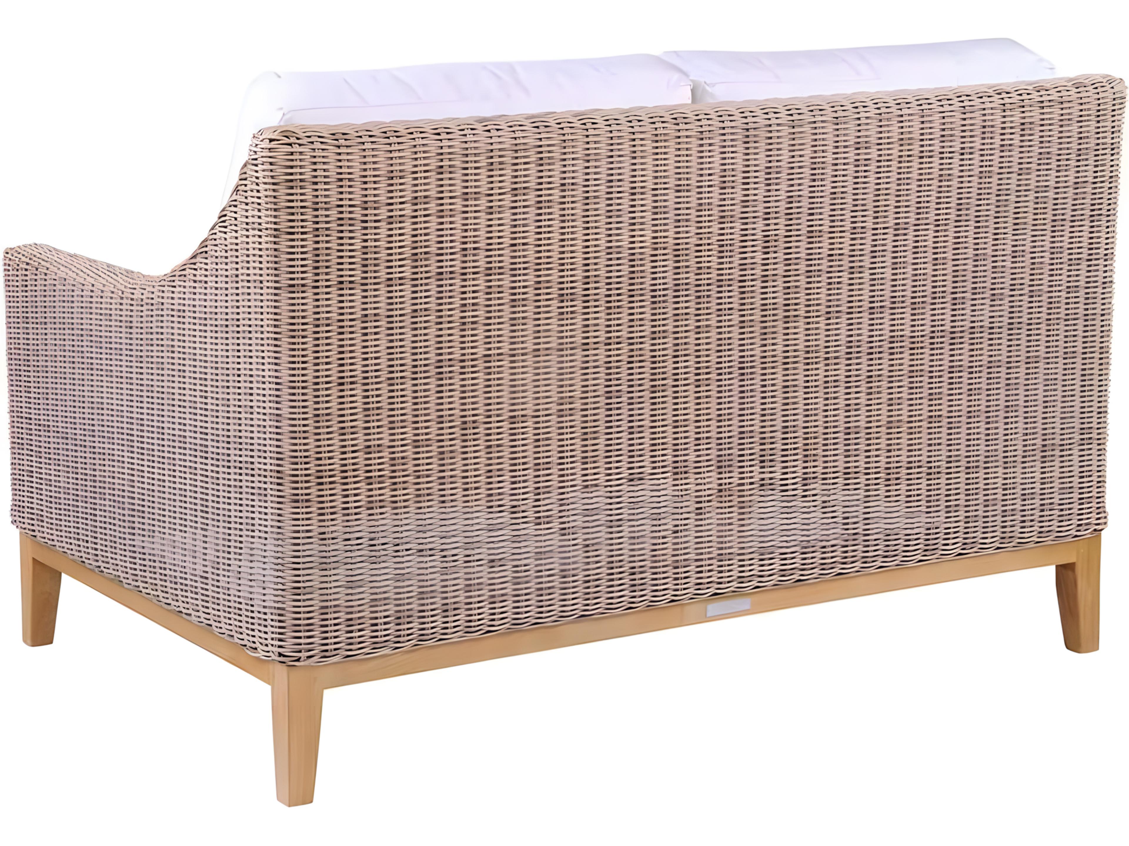 Kingsley Bate Special Order Frances Teak Cushion Right Arm Loveseat