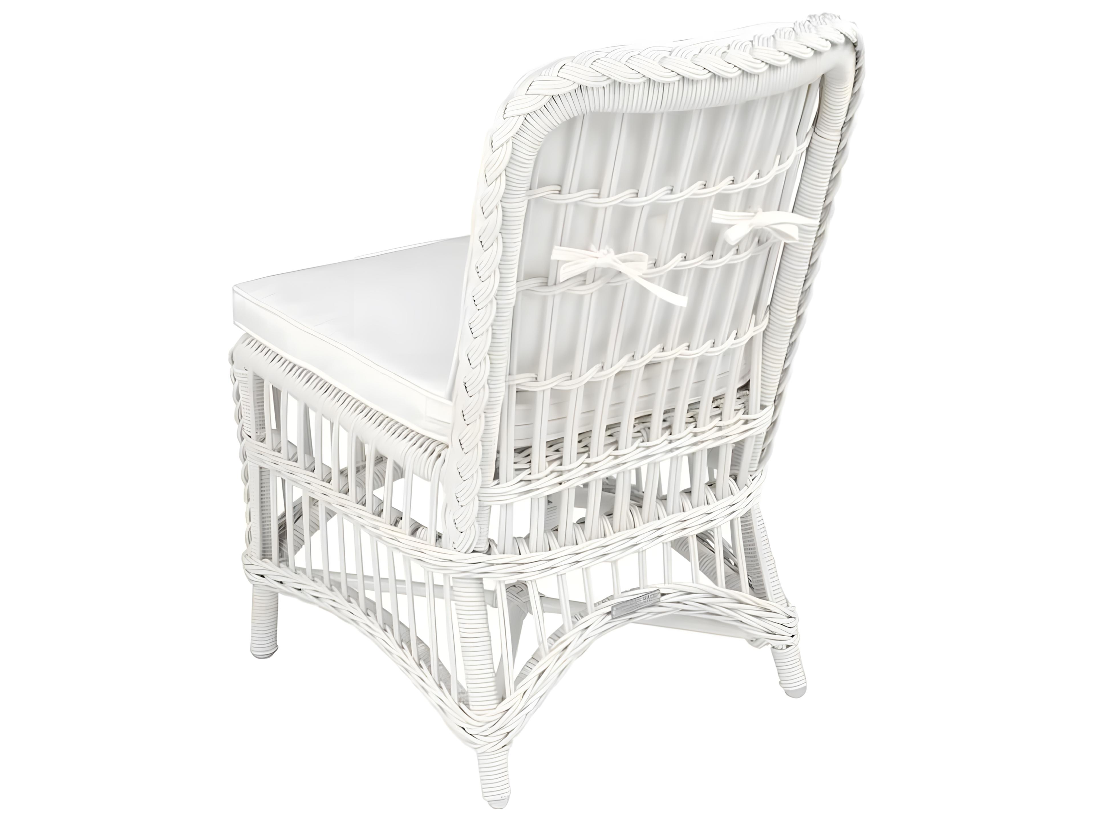 Kingsley Bate Chatham Wicker Cushion Dining Side Chair