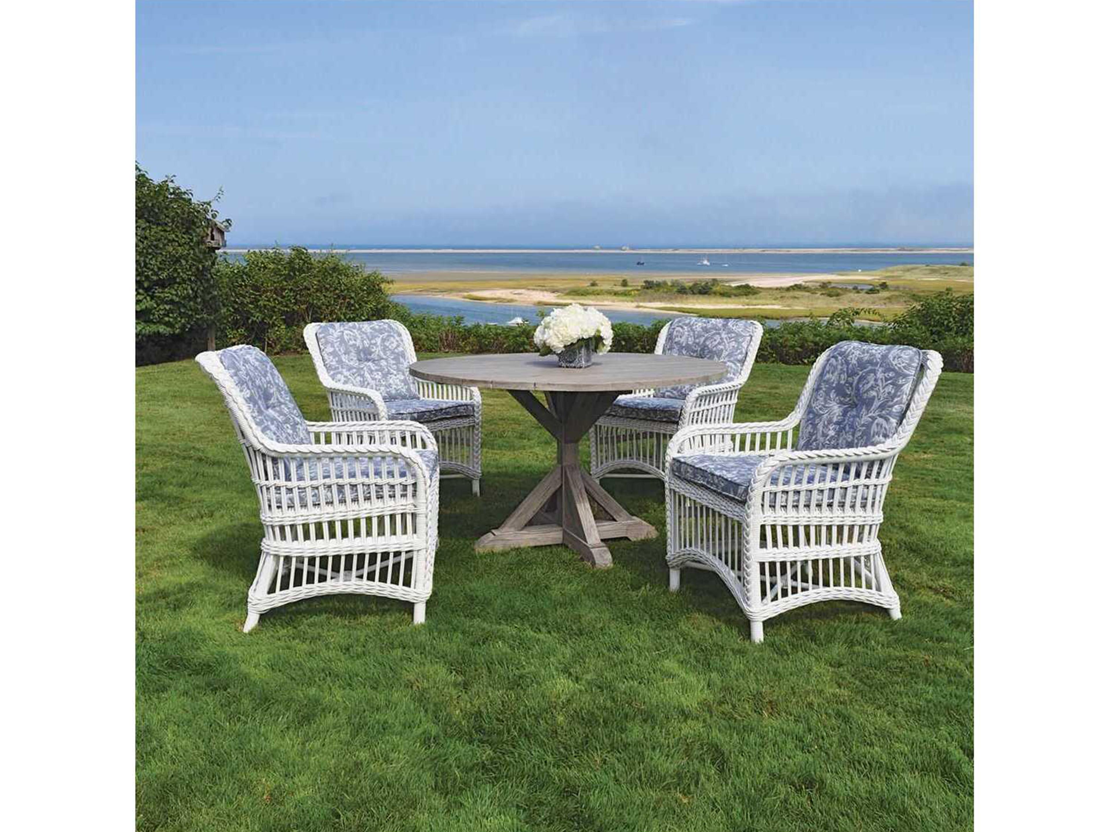 Kingsley Bate Chatham Wicker Cushion Dining Side Chair