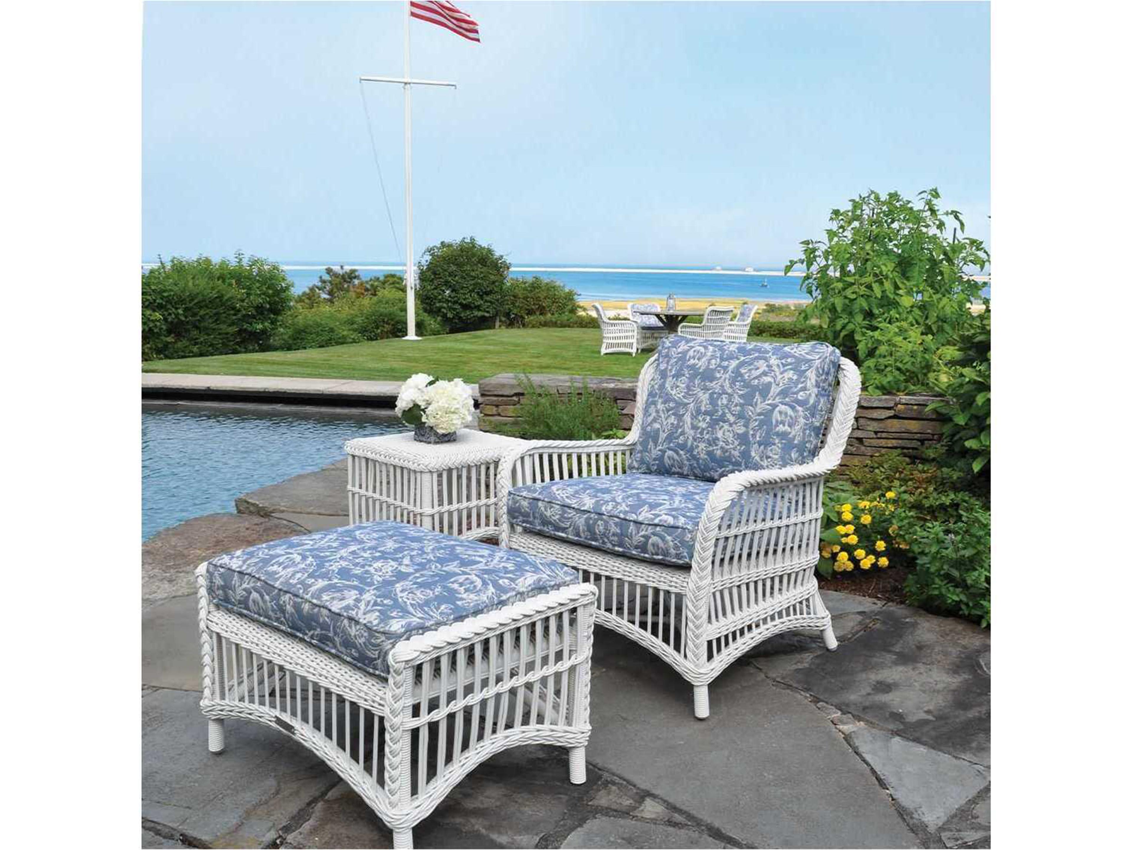 Kingsley Bate Chatham Wicker Cushion Lounge Chair