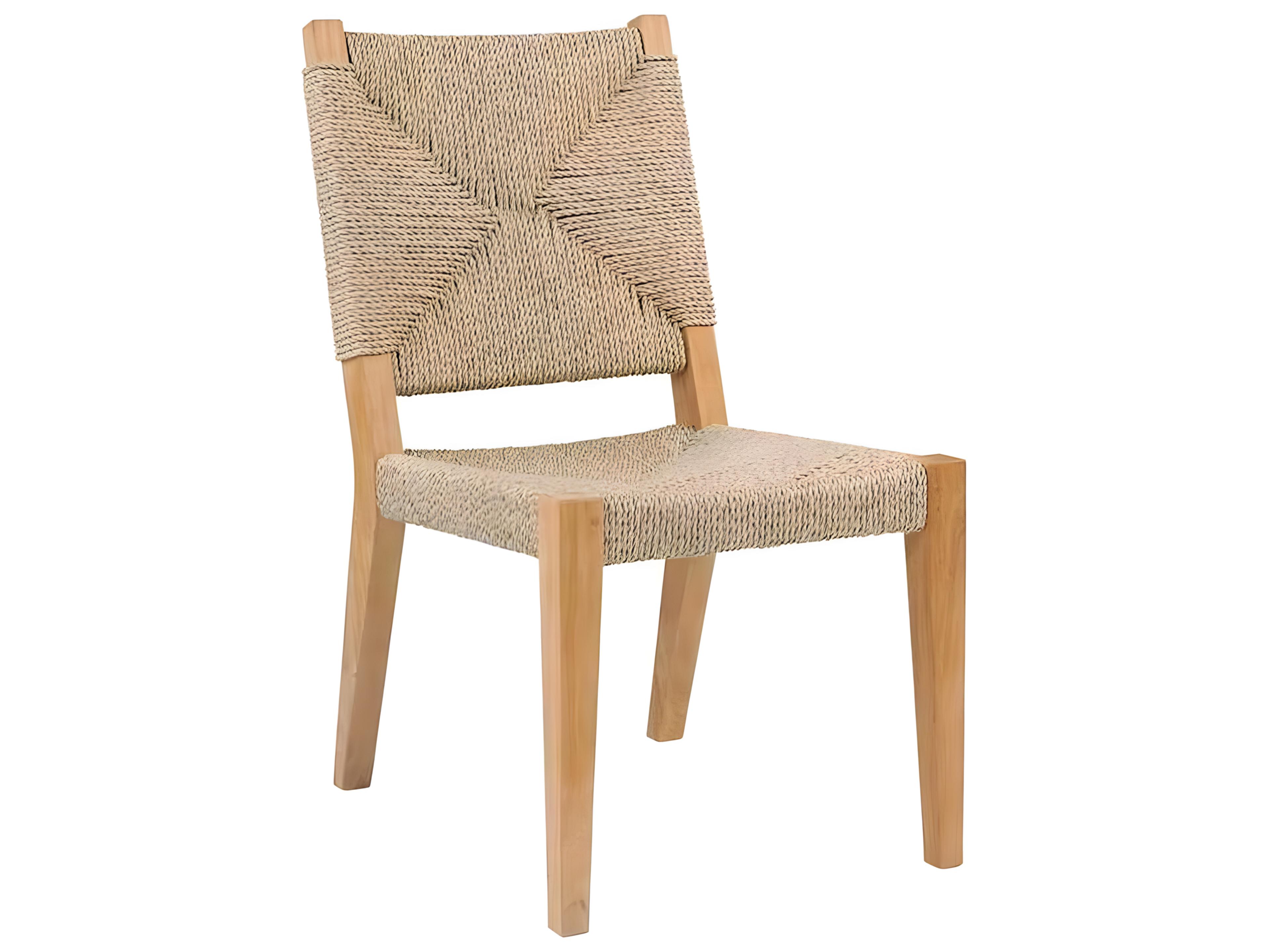 Hadley Teak Wicker Dining Side Chair