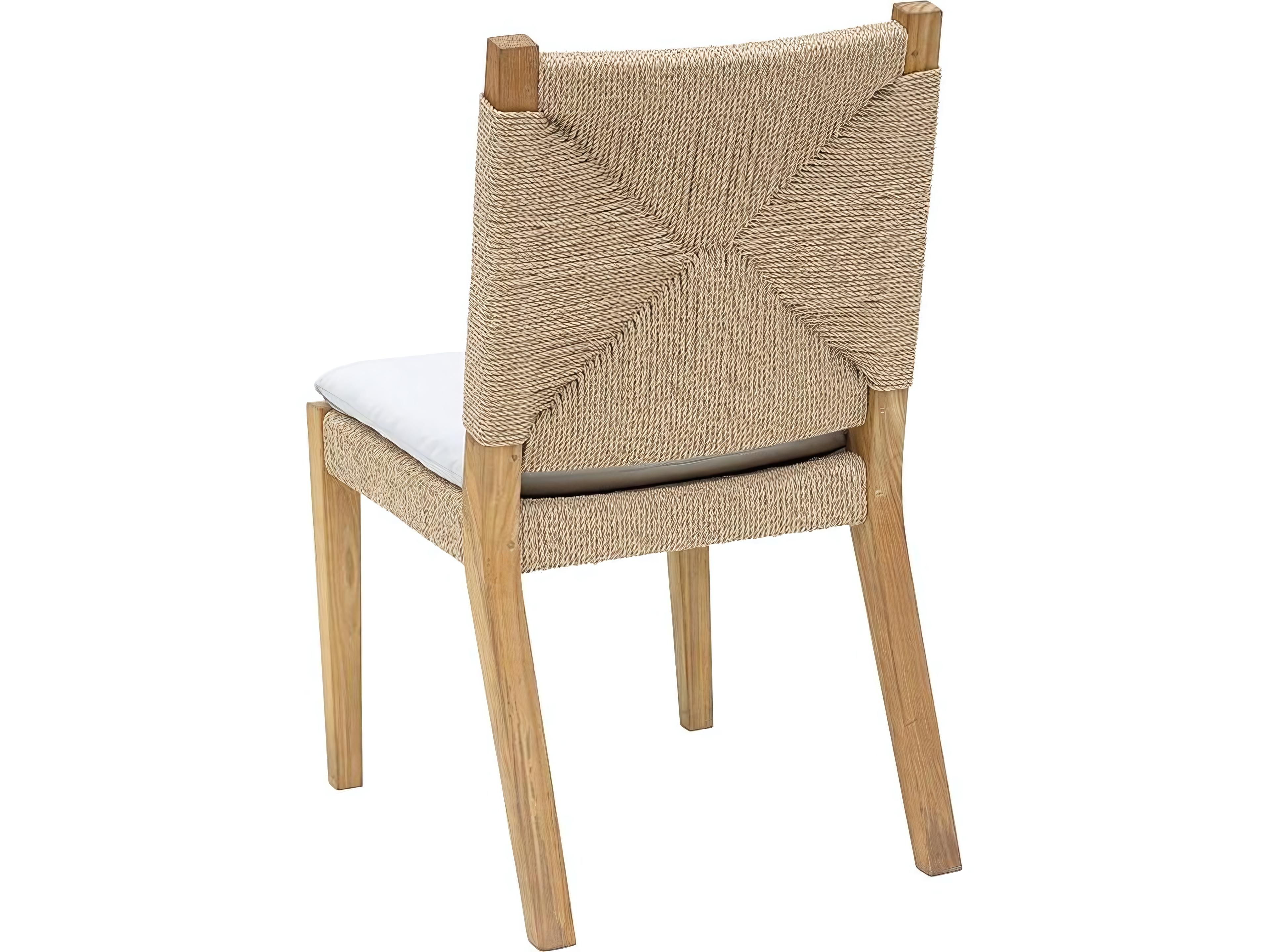 Kingsley Bate Hadley Teak Wicker Dining Side Chair
