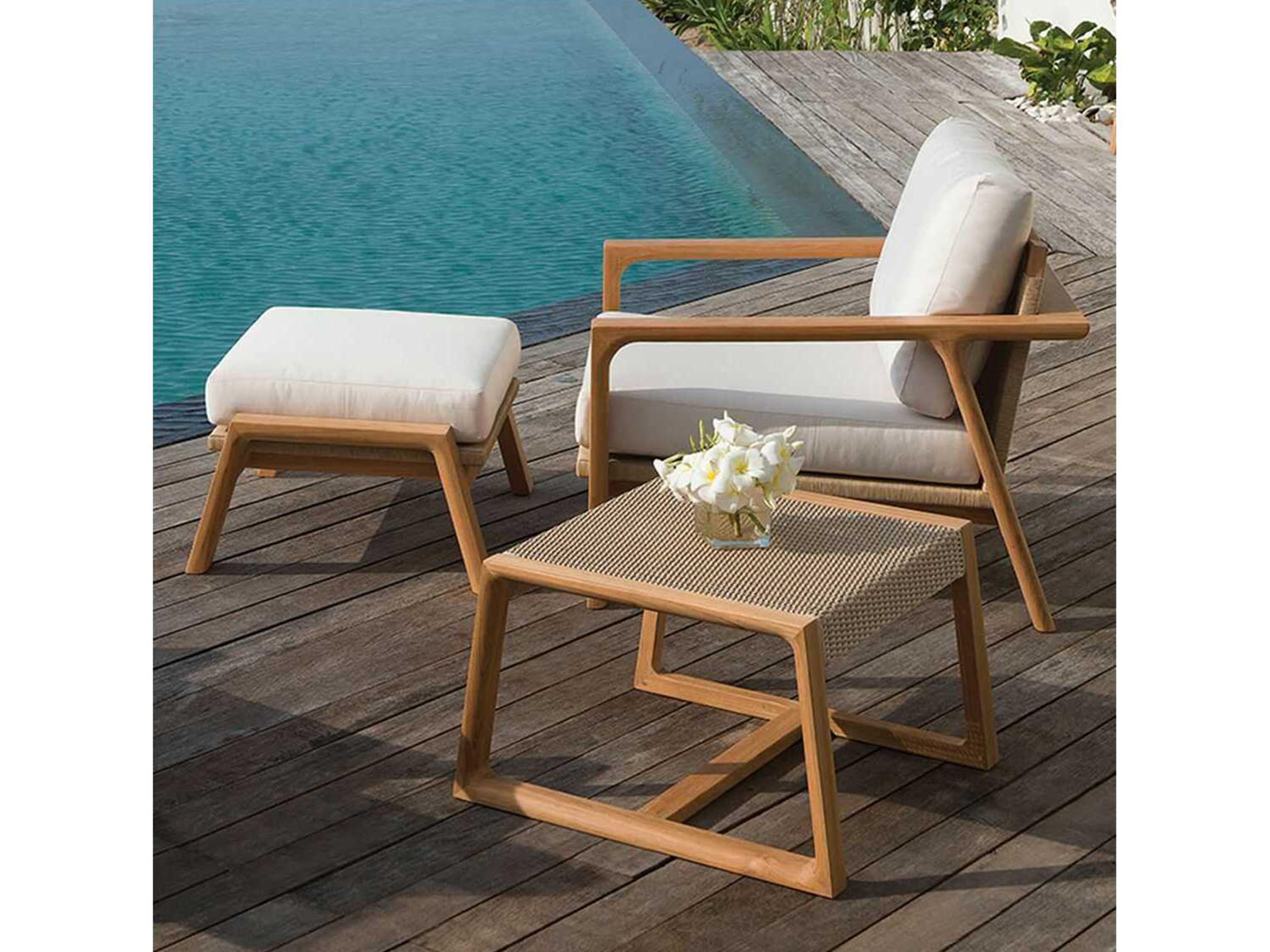 Kingsley Bate Special Order Hana Teak Cushion Ottoman