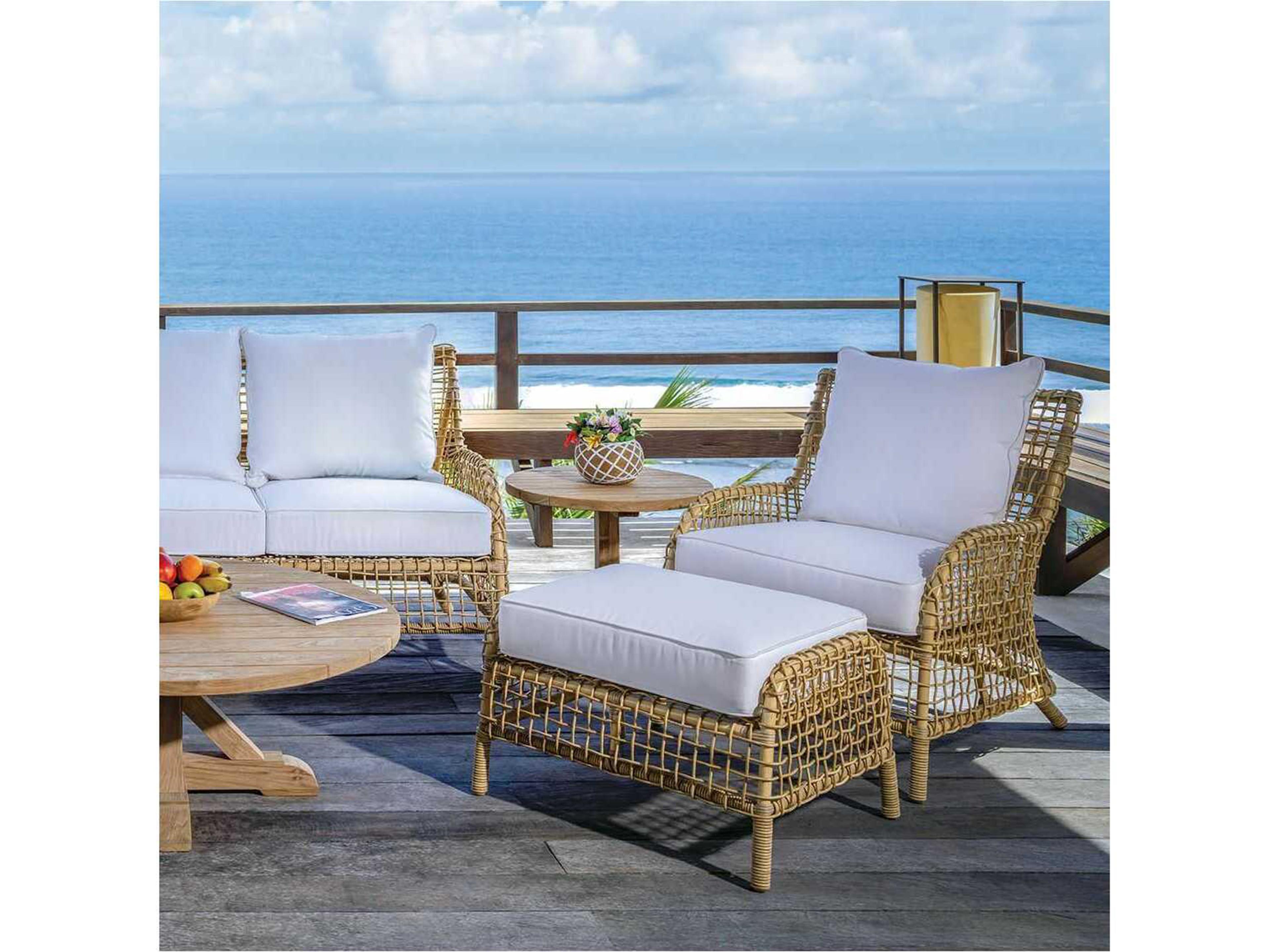 Kingsley Bate Charlotte Aluminum Cushion Ottoman