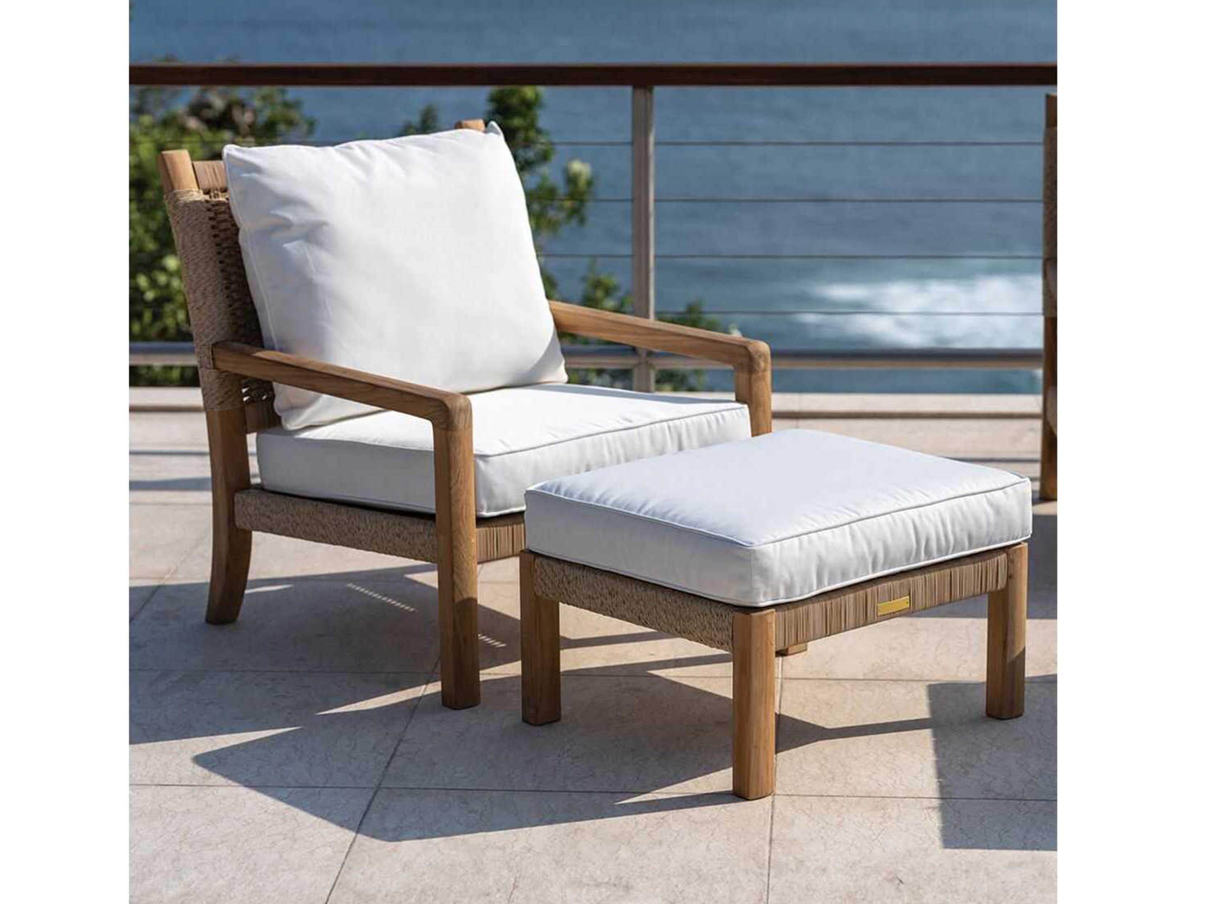 Kingsley Bate Special Order Hudson Teak Rope Cushion Ottoman