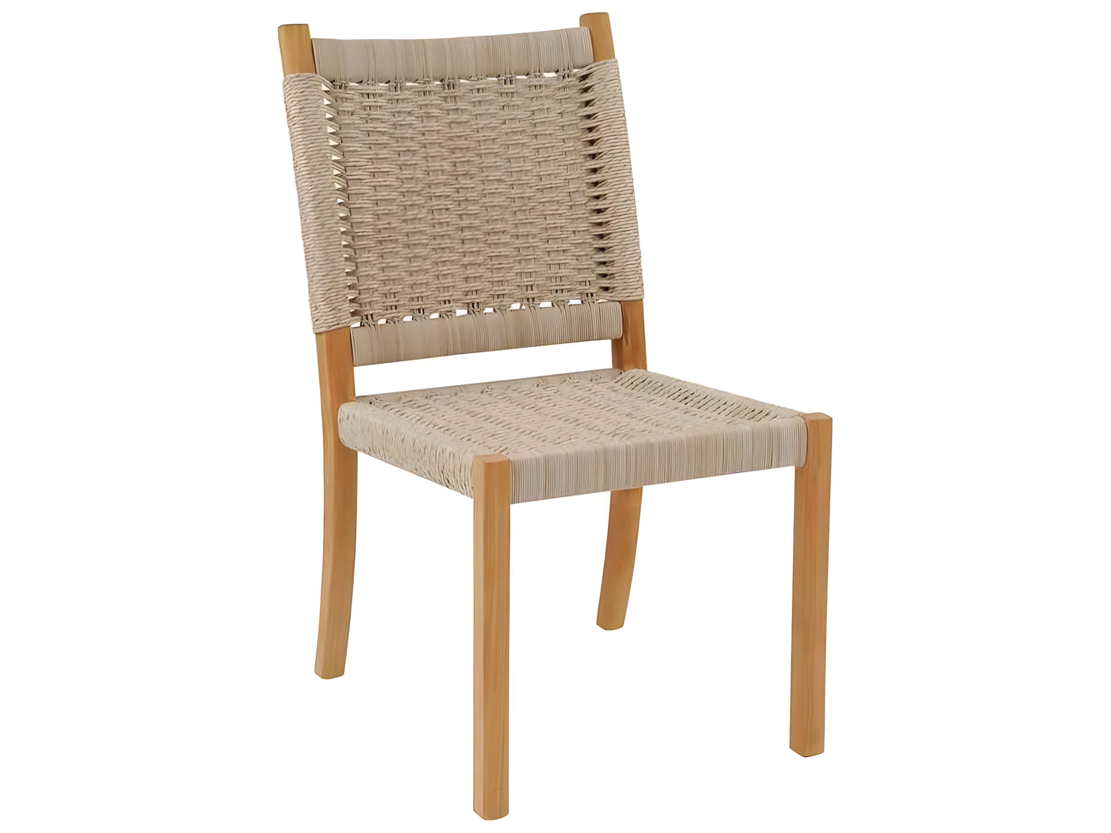 Hudson Woven Teak Dining Side Chair