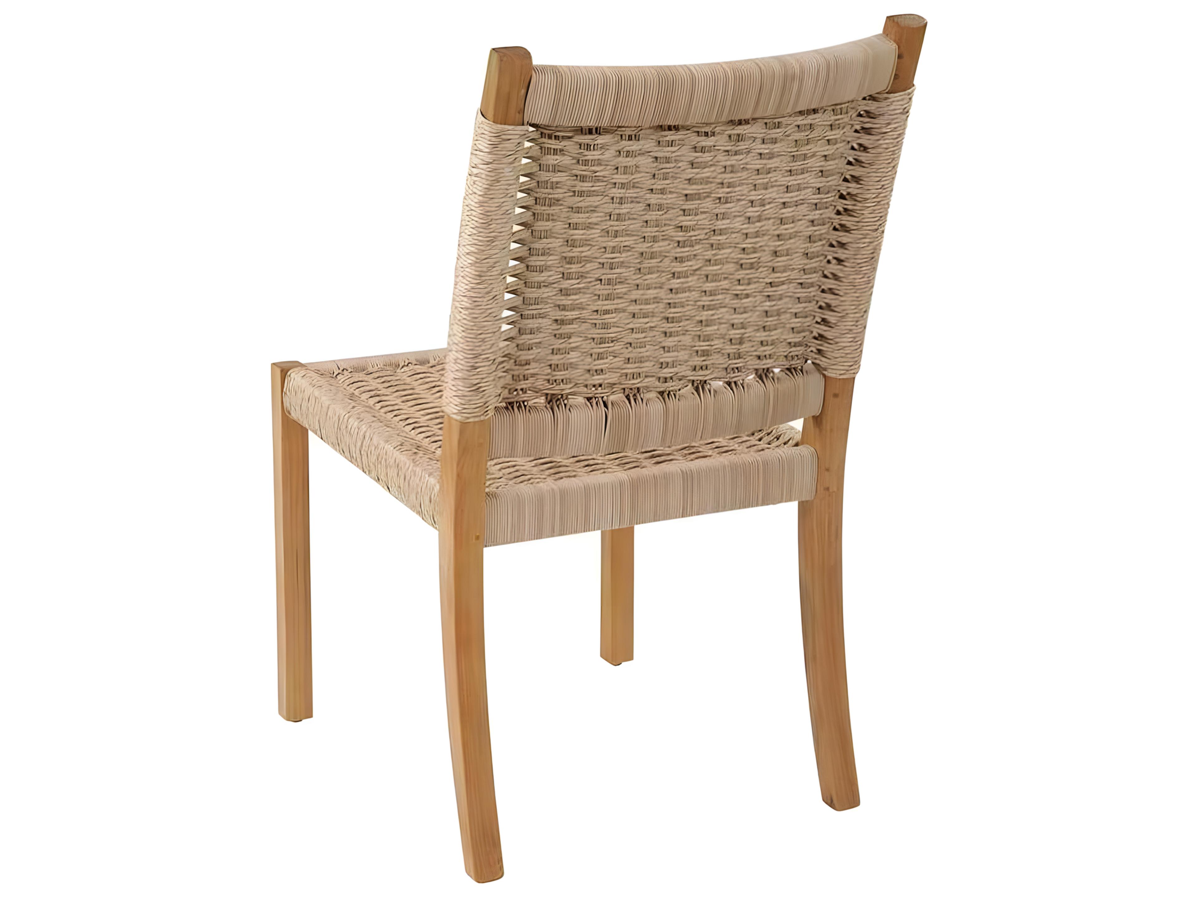 Kingsley Bate Hudson Teak Rope Dining Side Chair