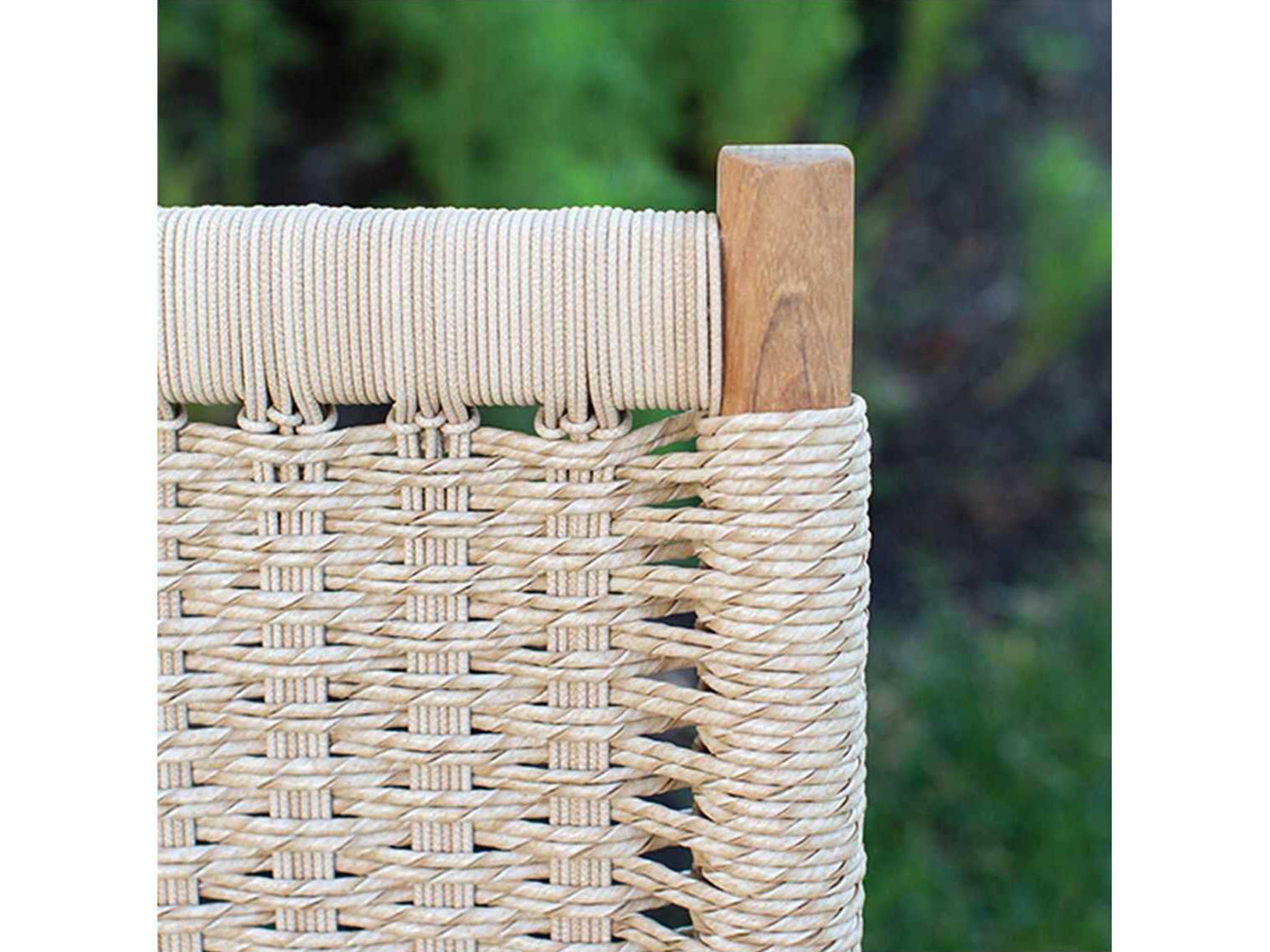 Kingsley Bate Hudson Teak Rope Dining Side Chair