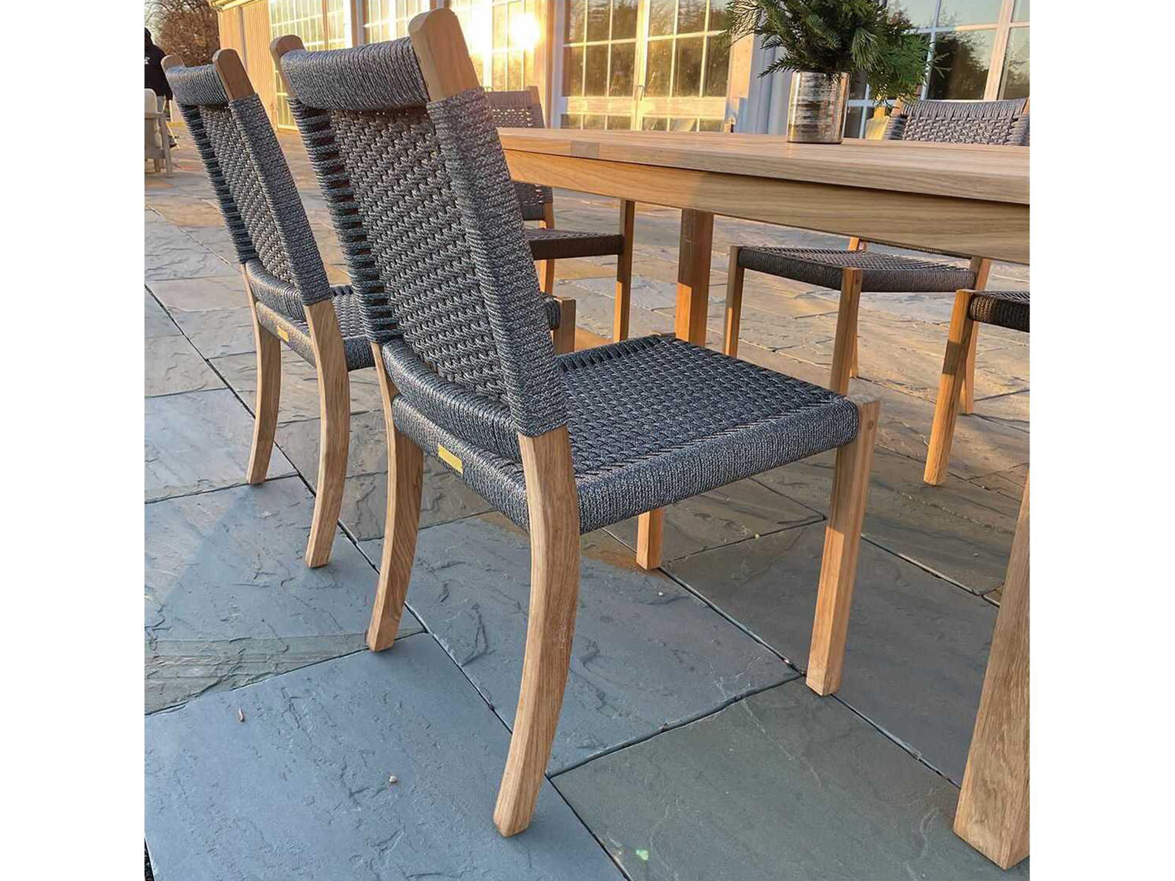 Kingsley Bate Hudson Teak Rope Dining Side Chair