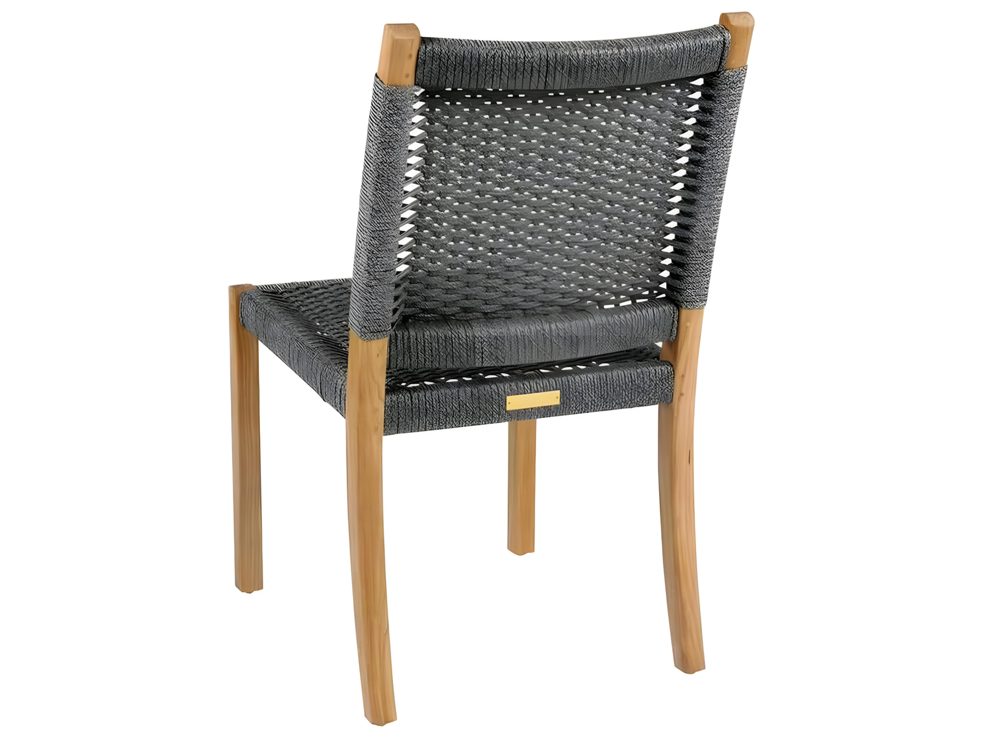 Kingsley Bate Special Order Hudson Teak Rope Dining Side Chair