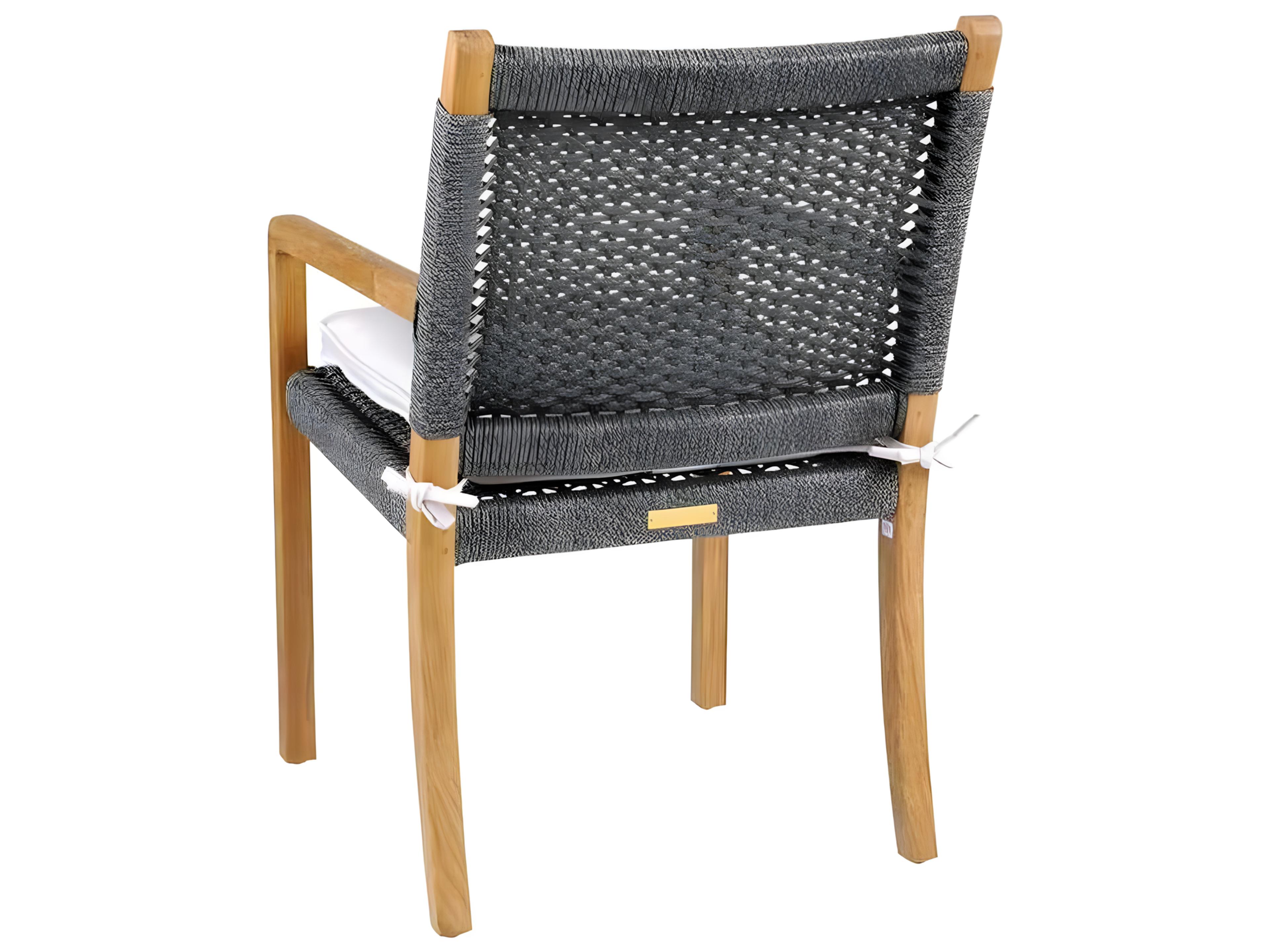 Kingsley Bate Special Order Hudson Teak Rope Dining Arm Chair