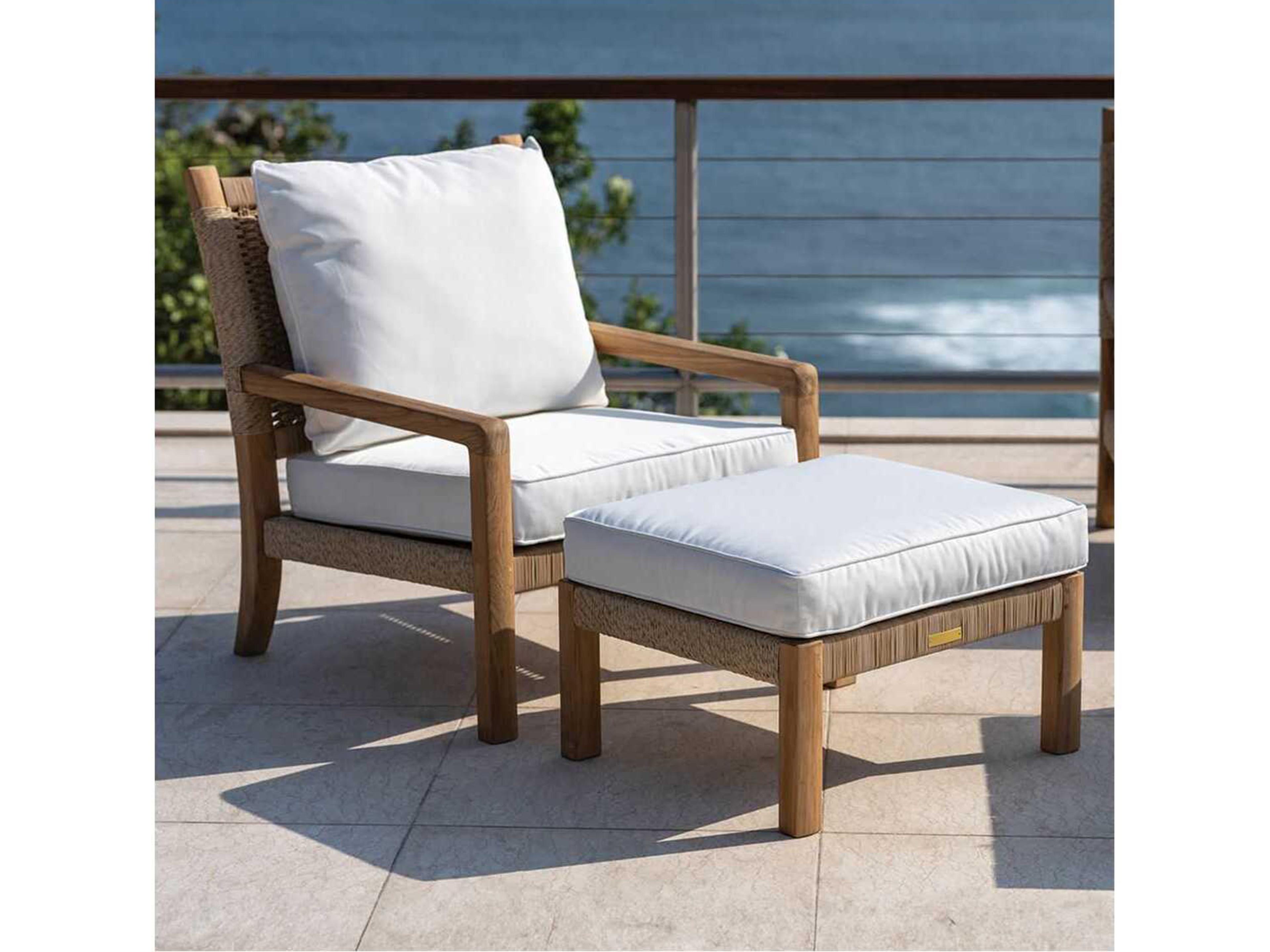 Kingsley Bate Hudson Teak Rope Cushion Lounge Chair