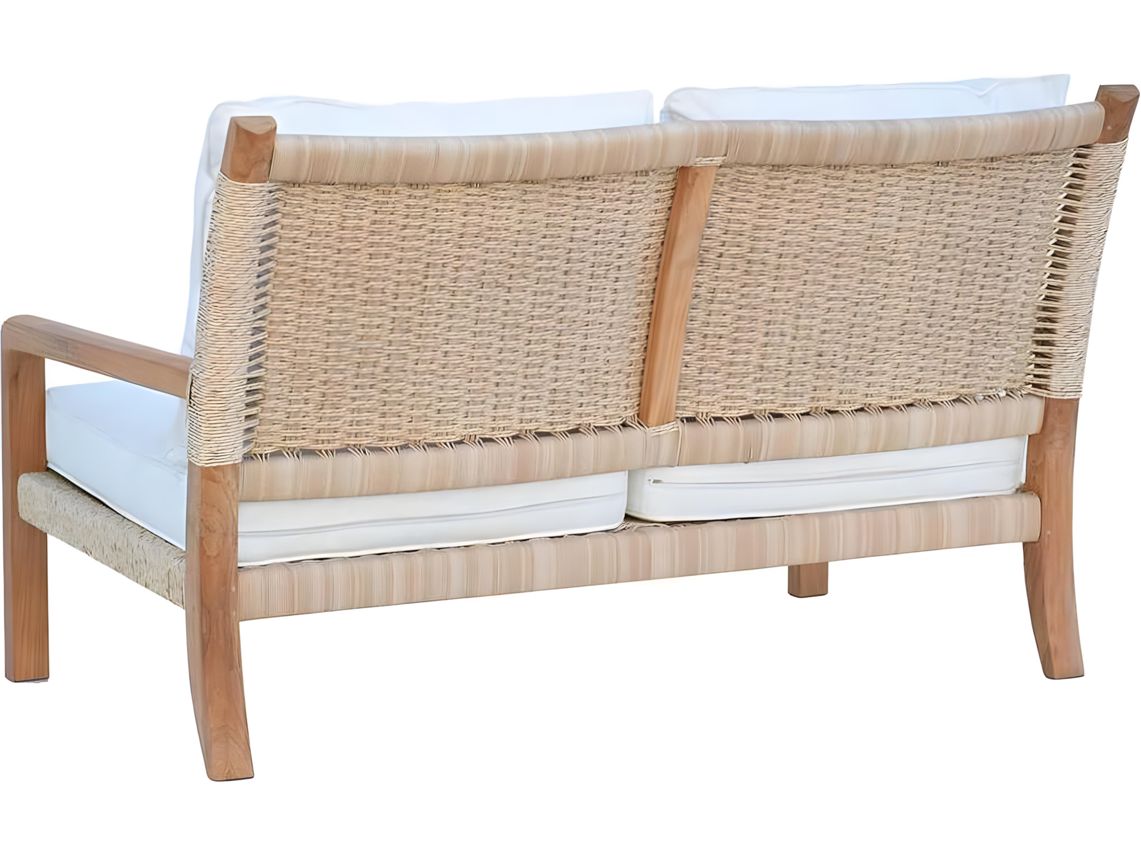 Kingsley Bate Hudson Teak Rope Cushion Loveseat