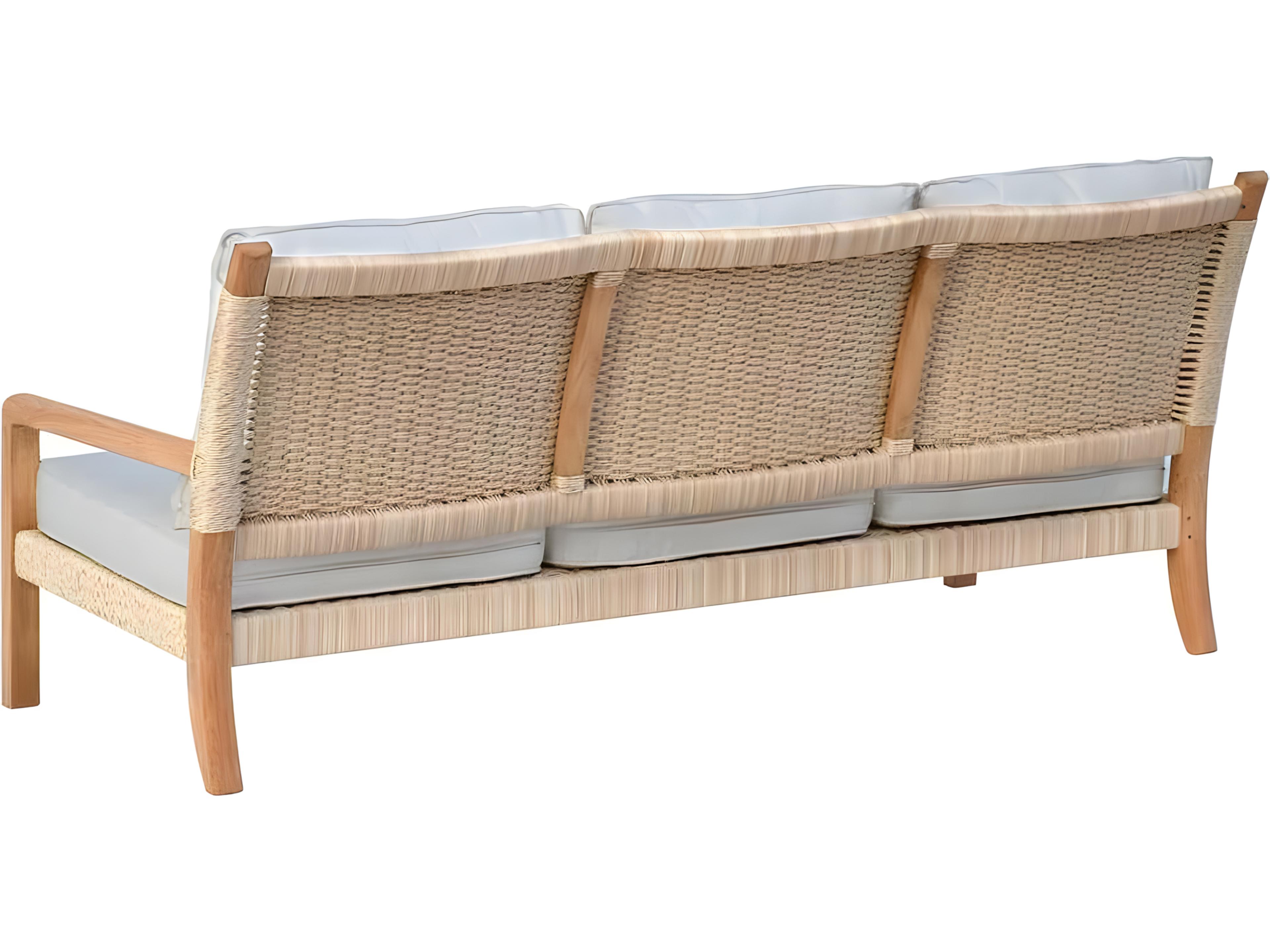 Kingsley Bate Hudson Teak Rope Cushion Sofa