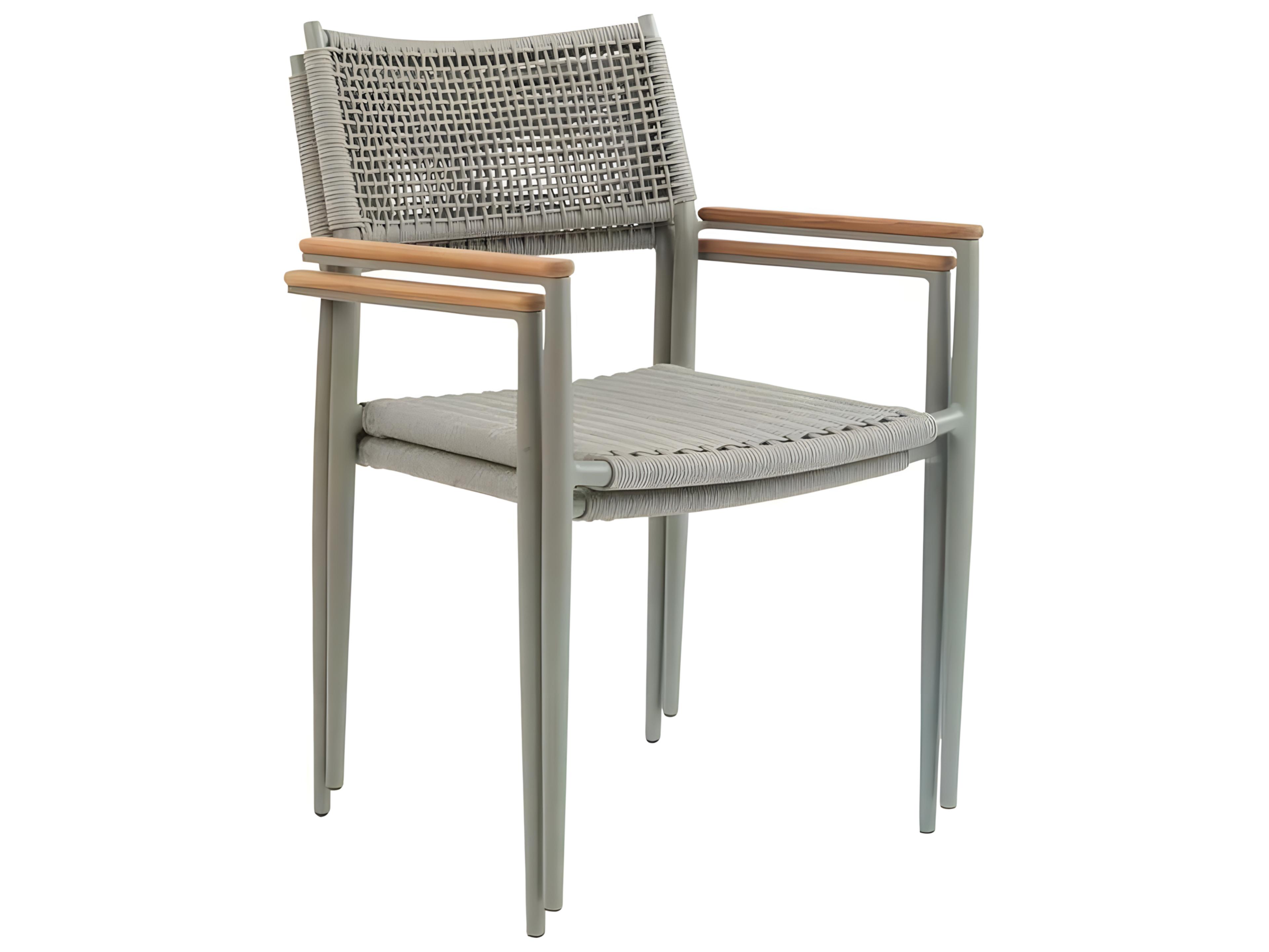 Kingsley Bate Special Order La Jolla Aluminum Wicker Dining Arm Chair
