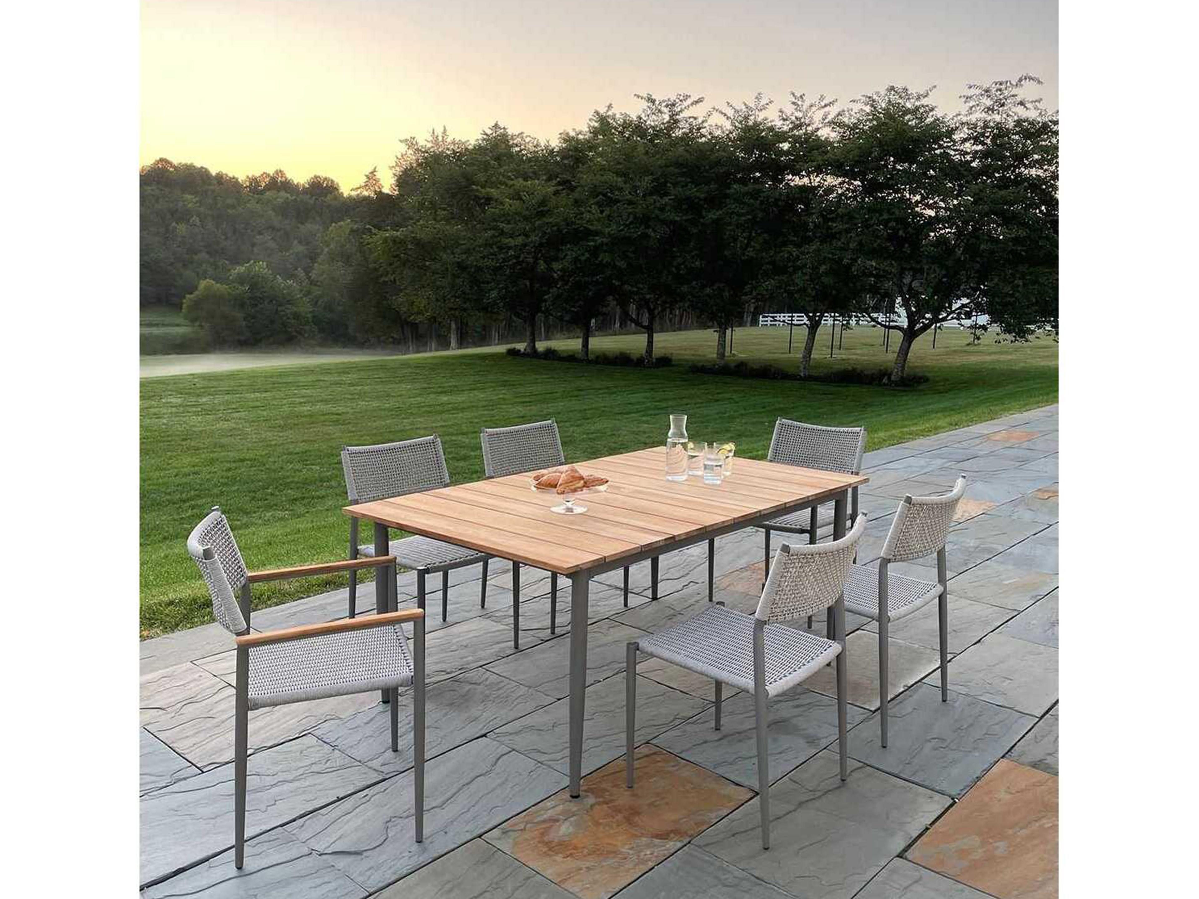 Kingsley Bate Special Order La Jolla Aluminum Wicker Dining Arm Chair