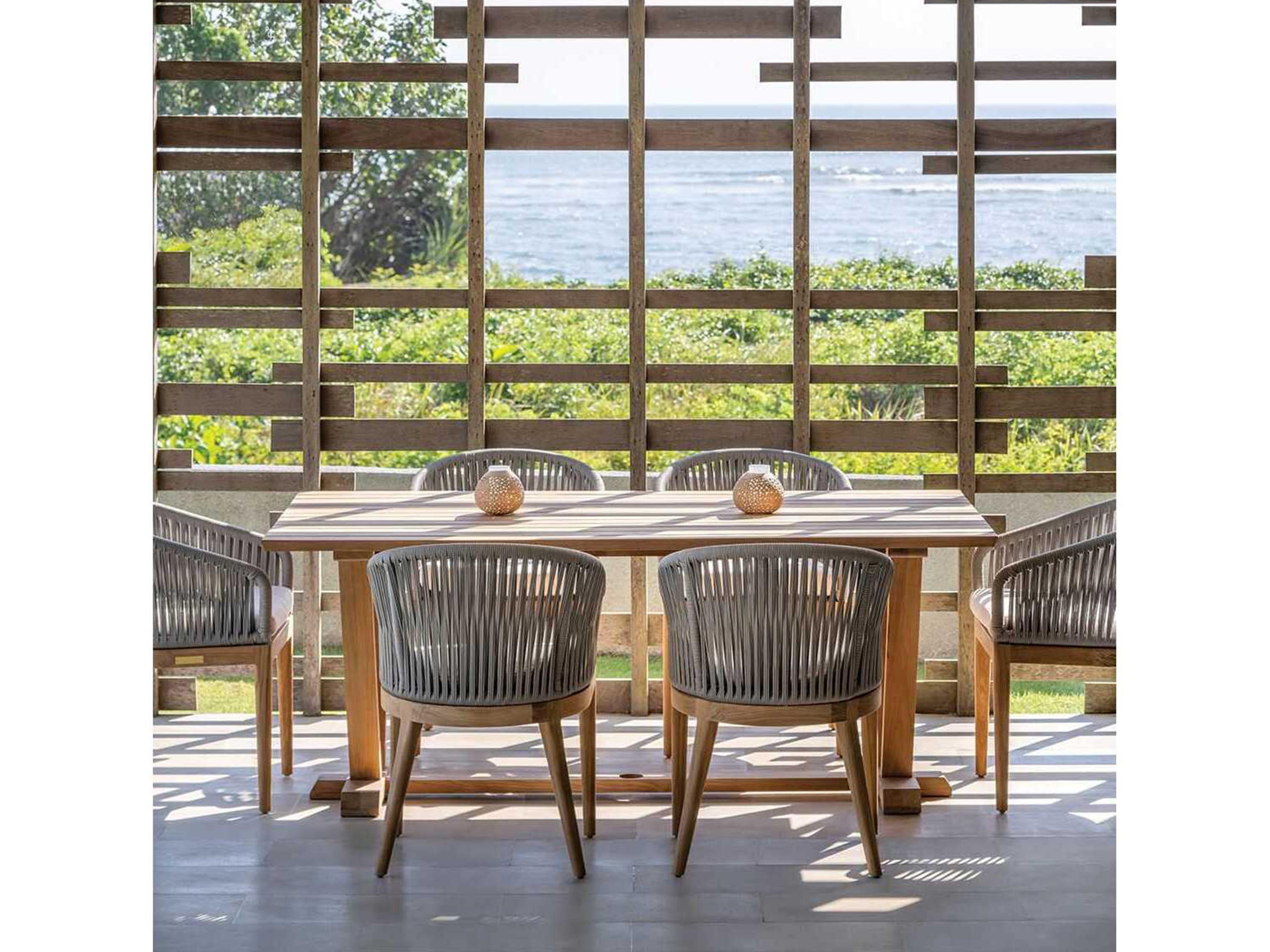 Kingsley Bate Lucia Rope Cushion Dining Arm Chair