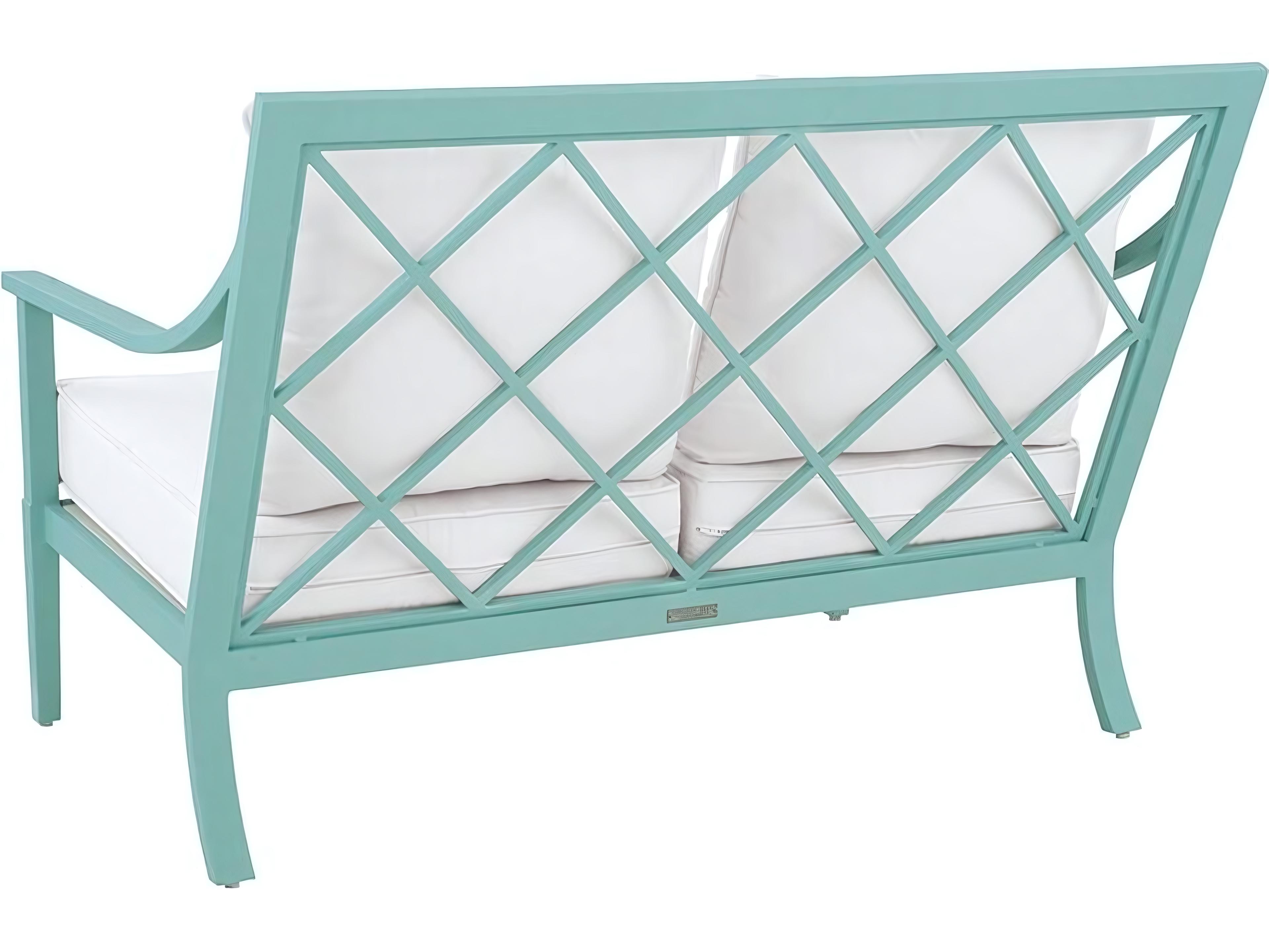 Kingsley Bate Special Order Meredith Aluminum Cushion Loveseat