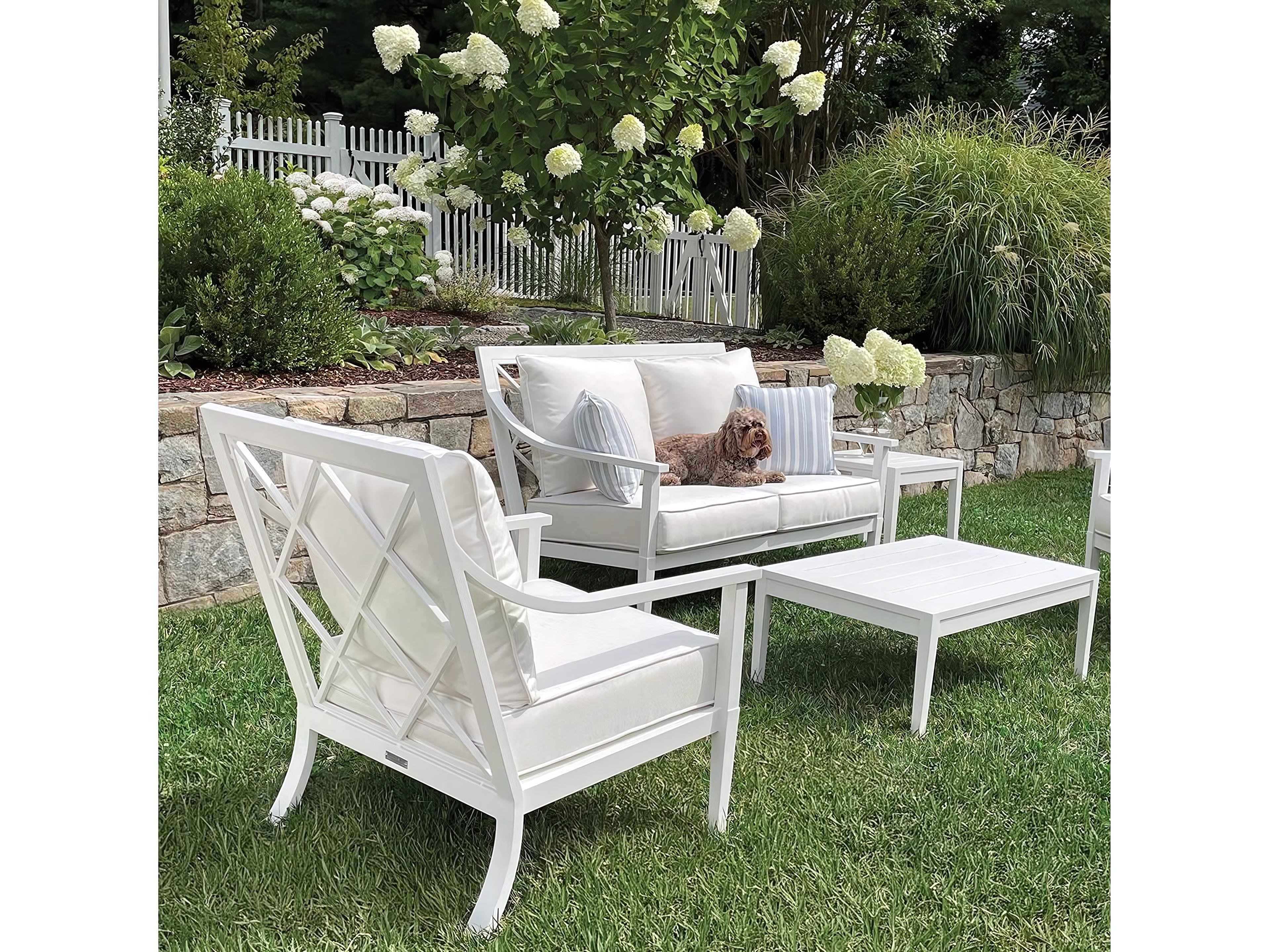 Kingsley Bate Special Order Meredith Aluminum Cushion Loveseat