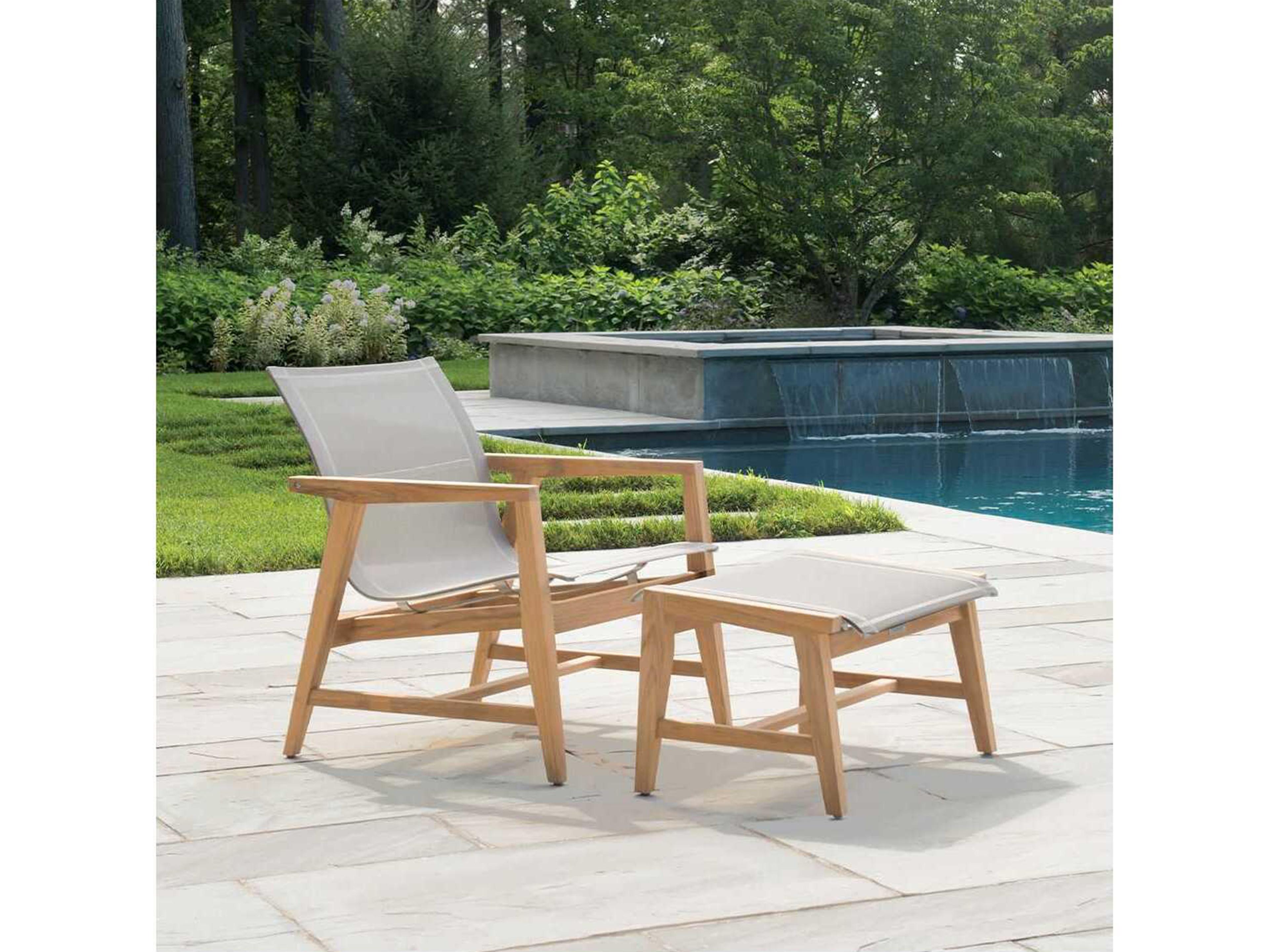 Kingsley Bate Marin Teak Sling Ottoman