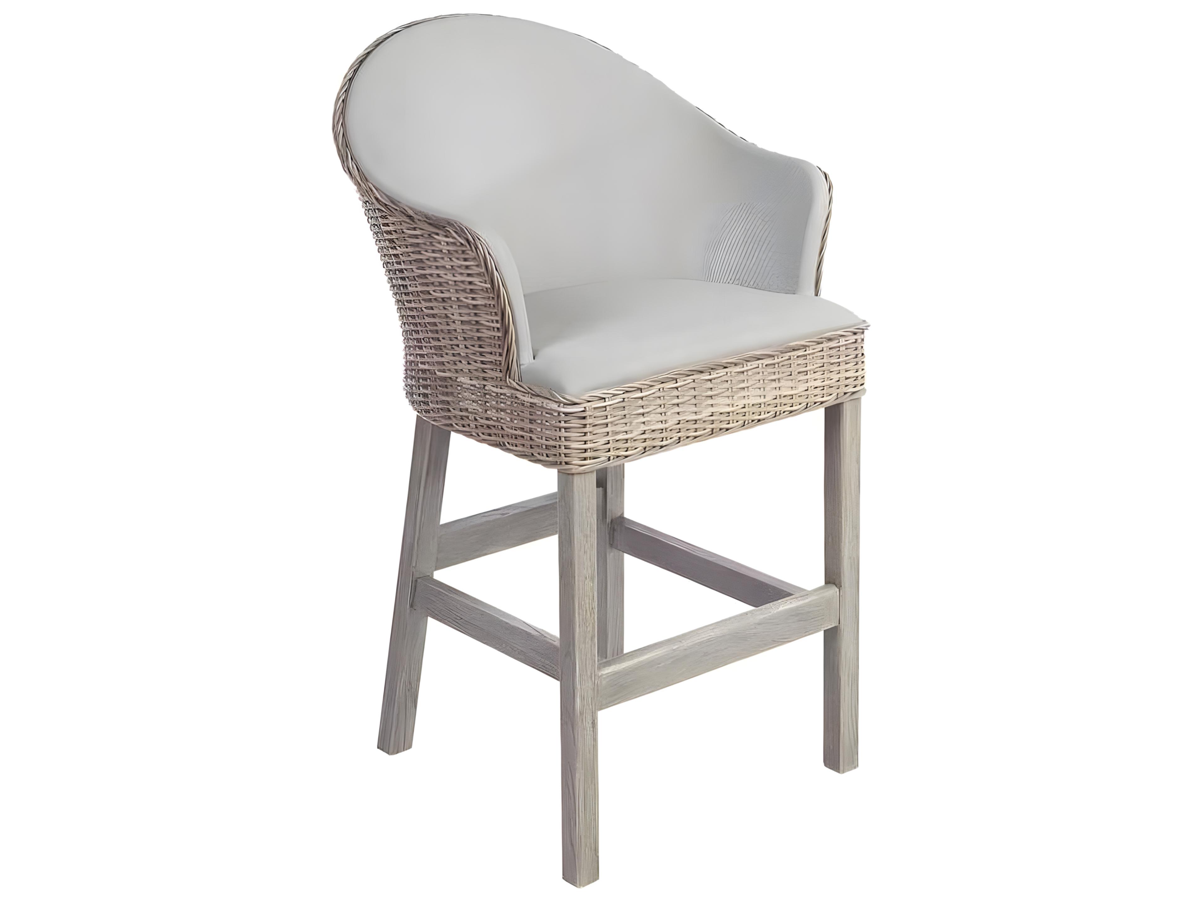 Special Order Milano Teak Sling Bar Stool