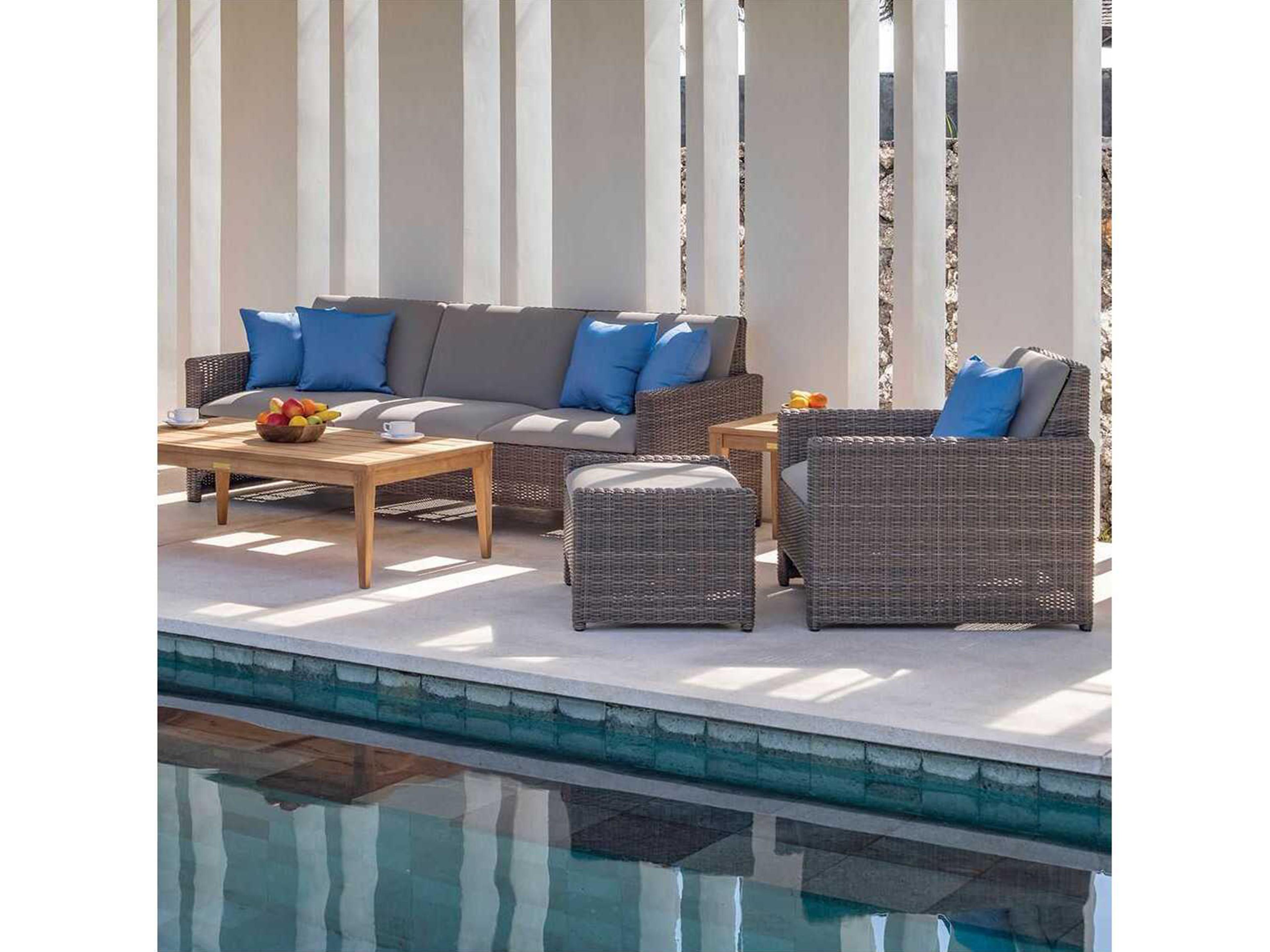 Kingsley Bate Special Order Milano Wicker Sling Lounge Chair