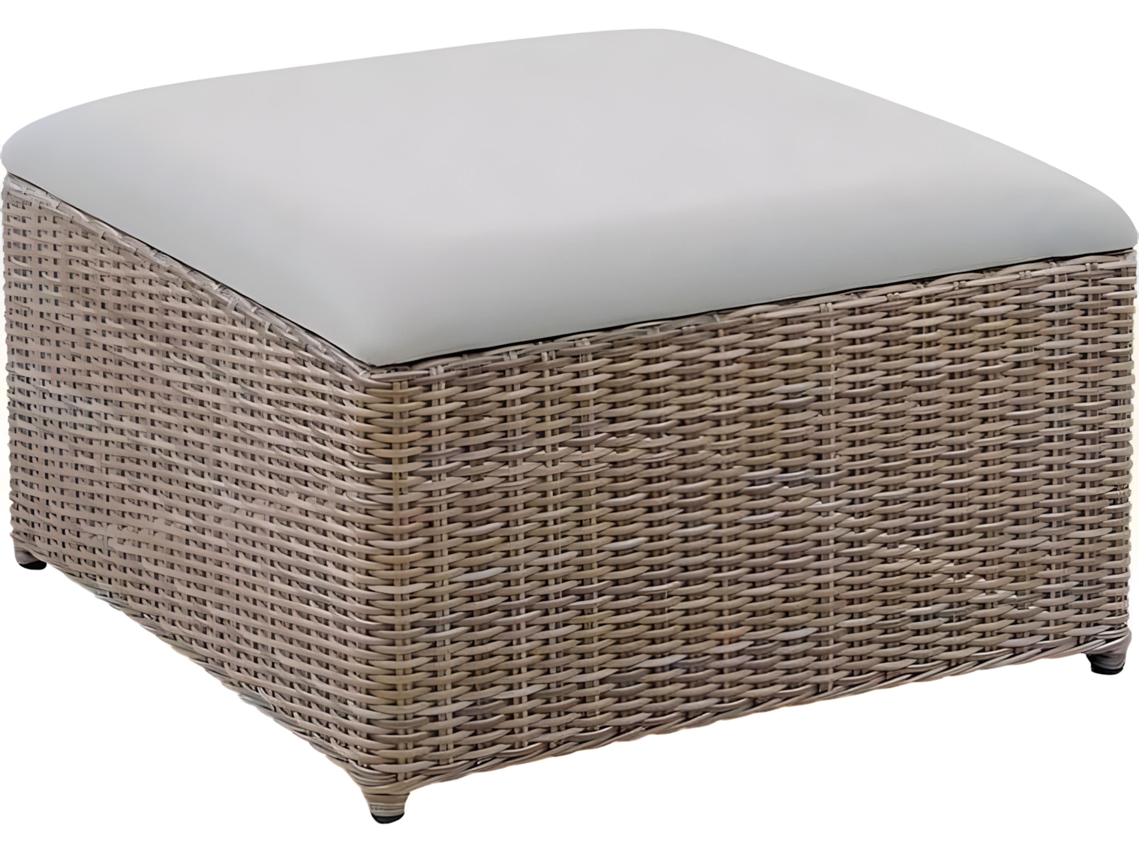 Special Order Milano Wicker Sling Ottoman