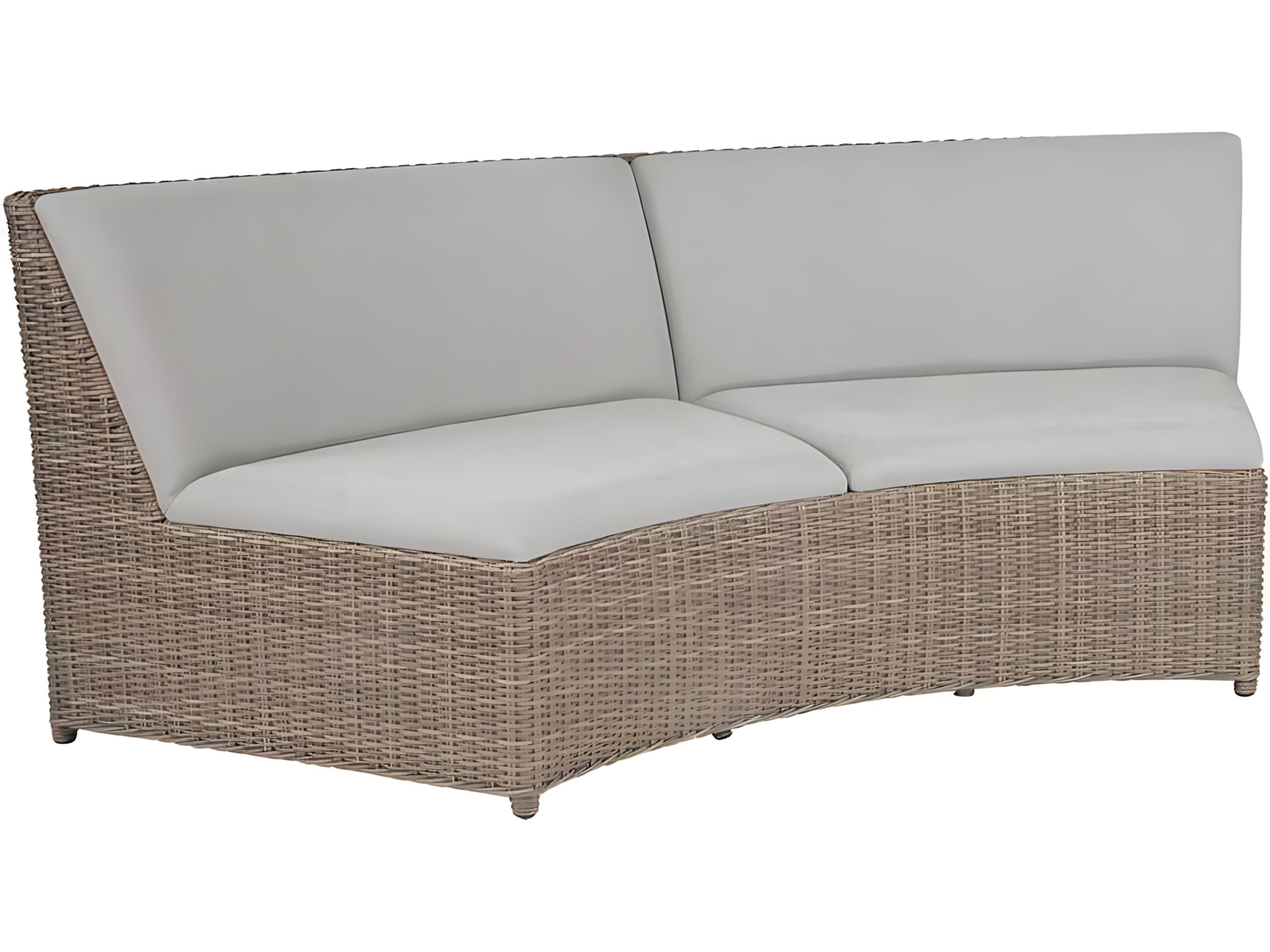 Special Order Milano Wicker Sling Curved Modular Loveseat