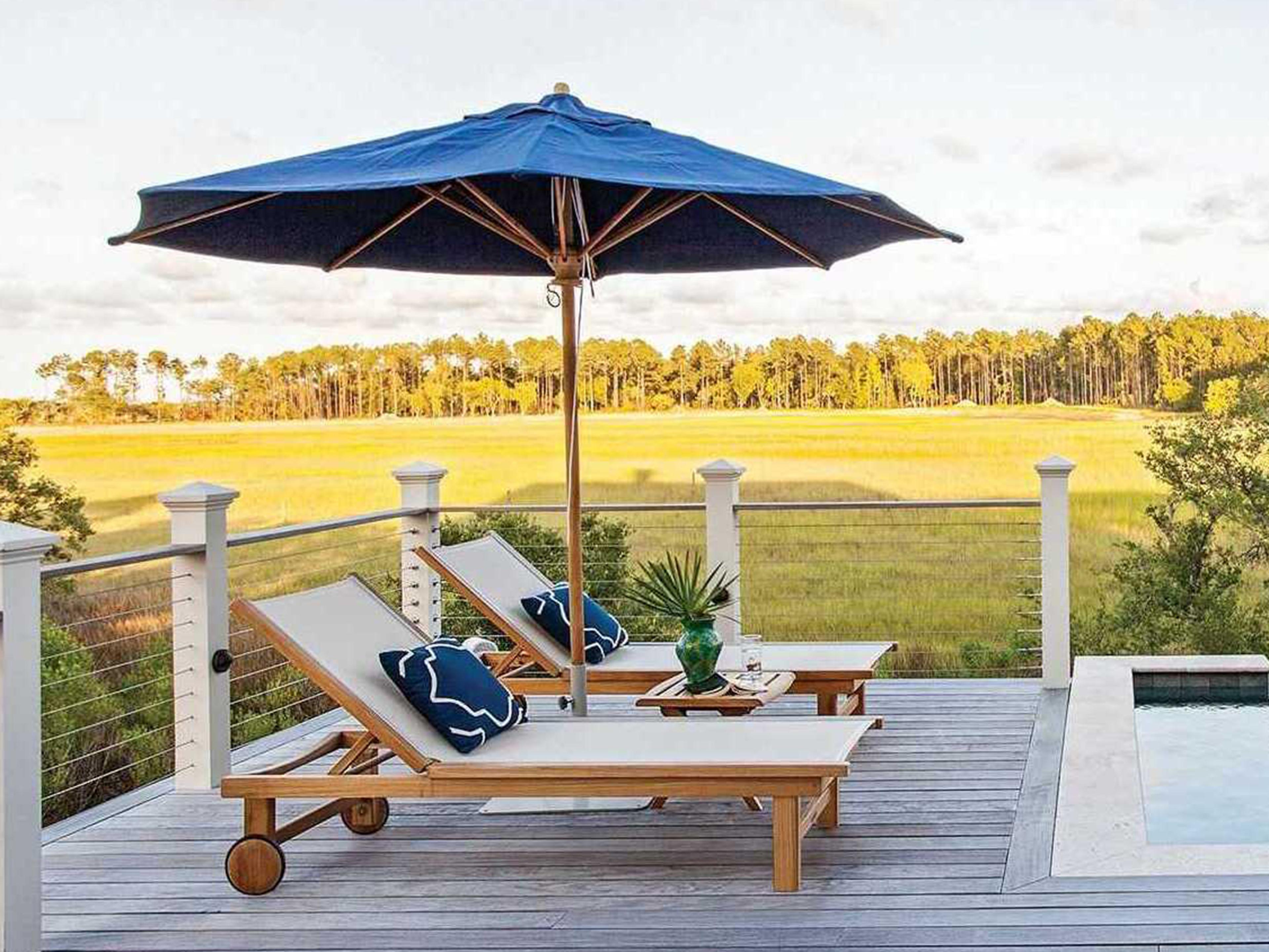 Kingsley Bate Market Wood 11.5' Foot Octagonal Umbrella