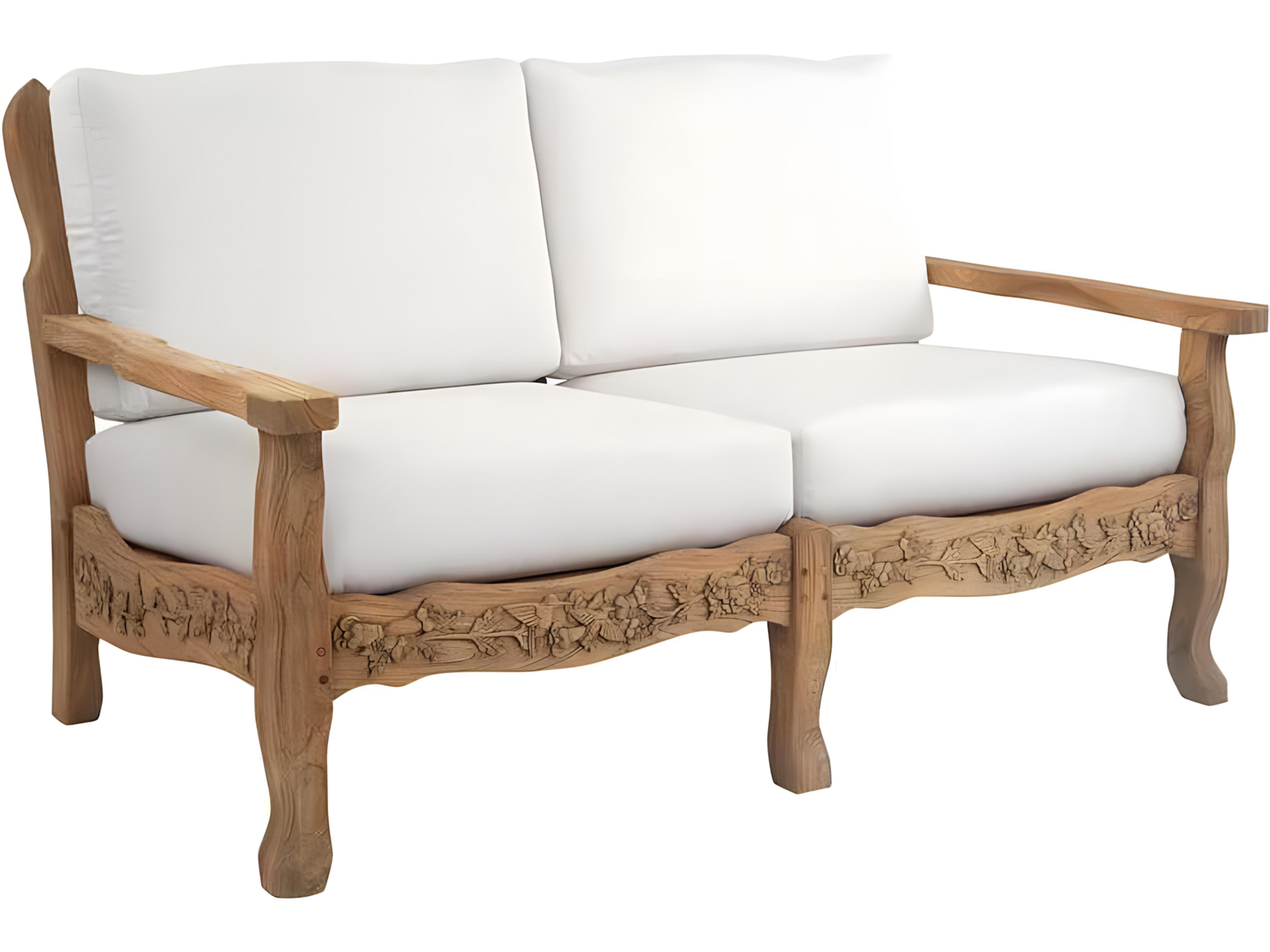 Normandy Teak Cushion Loveseat