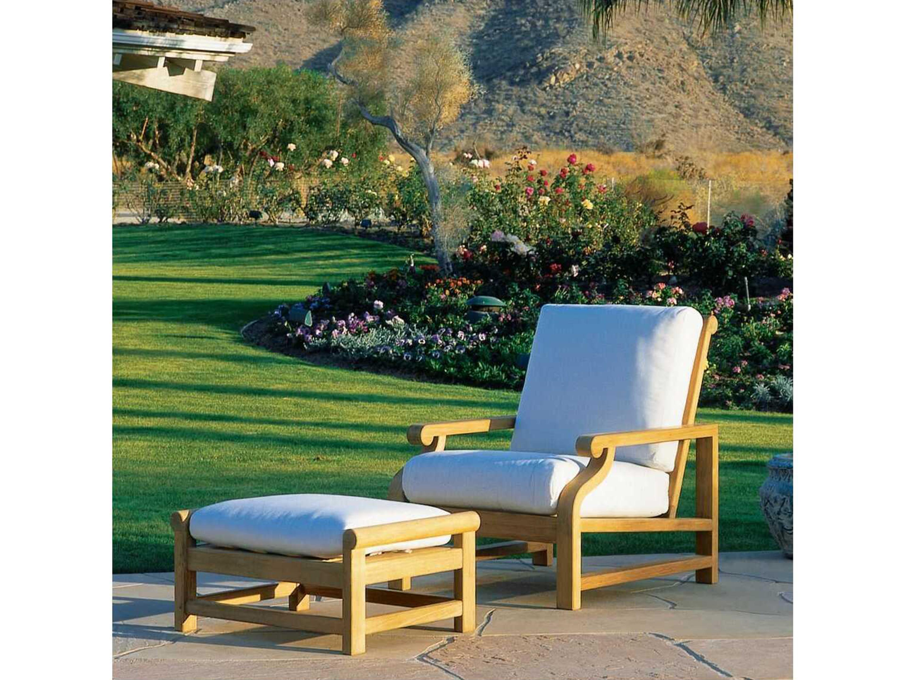 Kingsley Bate Special Order Nantucket Teak Cushion Ottoman